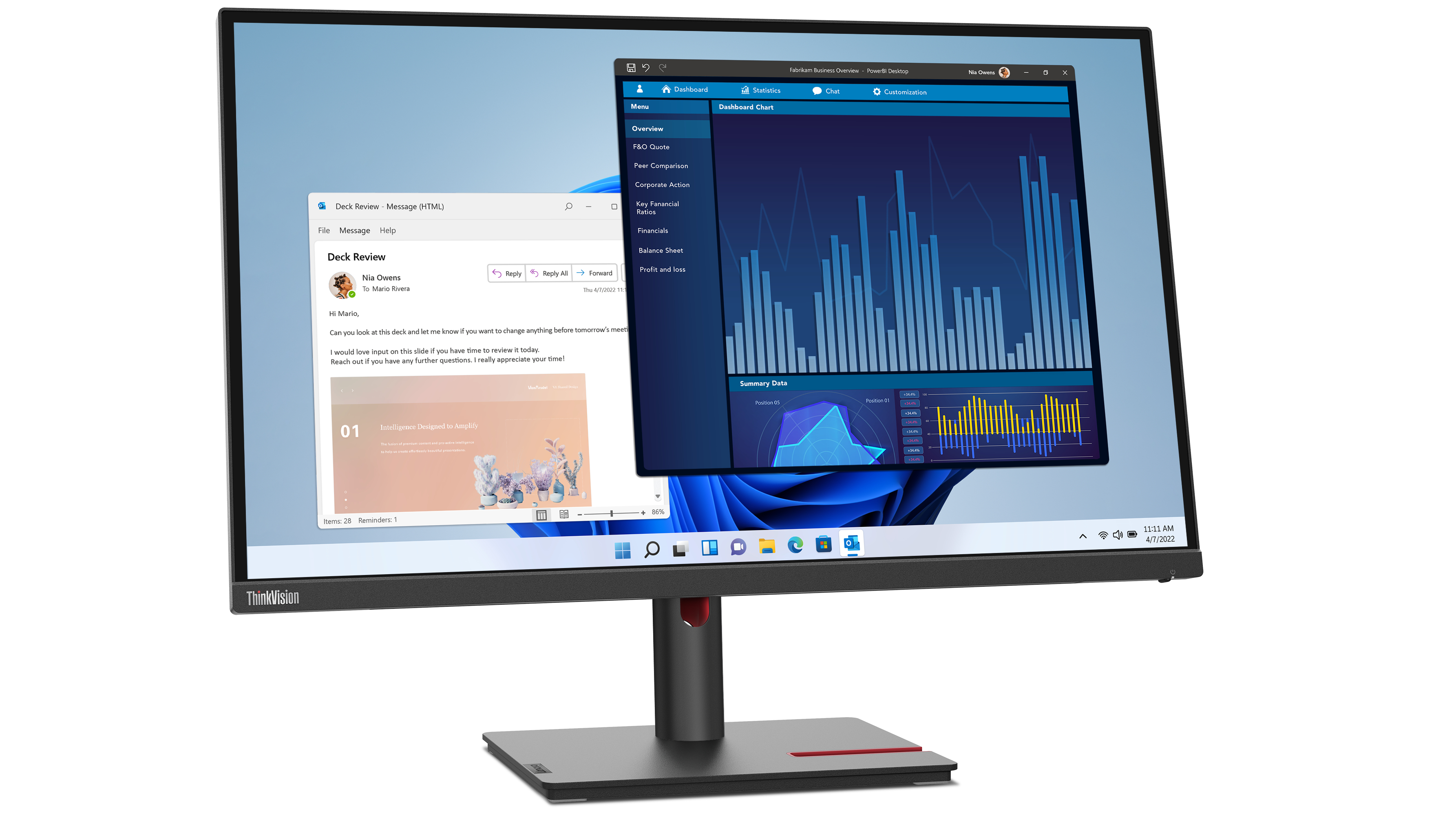 Lenovo ThinkVision T27p-30 27" 4K Ultra HD Monitor, LED, USB-Hub, höhenverstellbar, VESA, schwarz