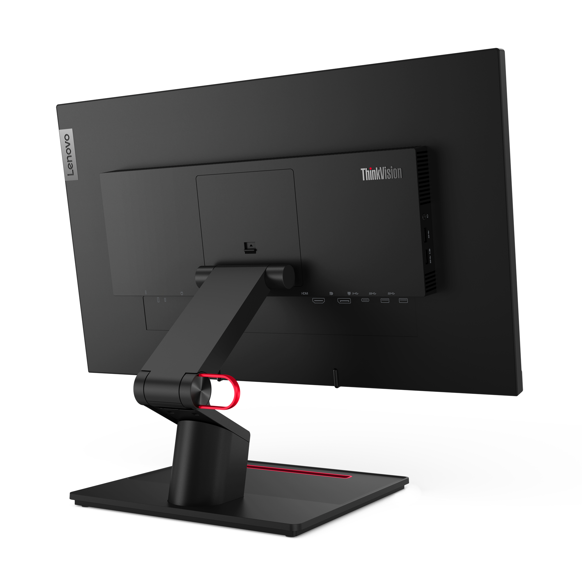 Lenovo ThinkVision T24t-20 23.8" Full HD Touch Monitor, LED, USB-Hub, VESA, höhenverstellbar, Schwarz