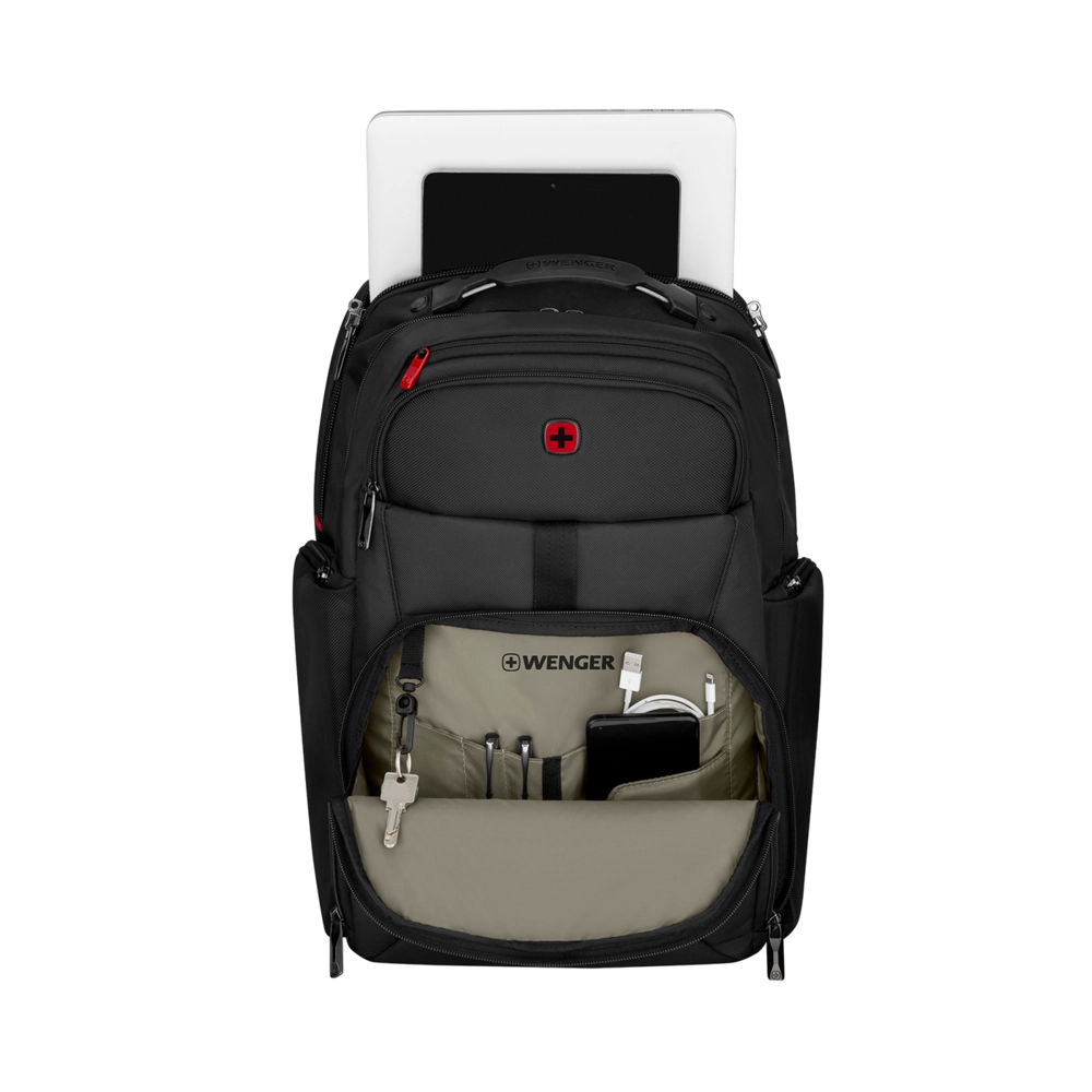 Wenger, Meteor, 17 Laptop Backpack with Tablet Pocket, Black, 653188 Bild 2