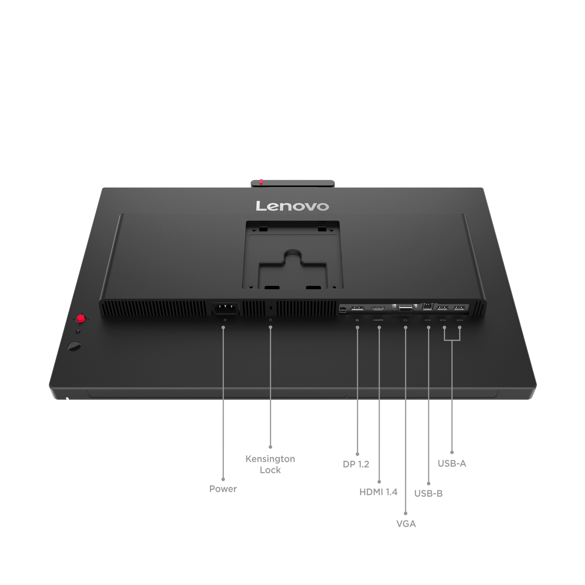 Lenovo ThinkVision T27QD-4v 27" QHD Monitor, 2560x1440, LCD, USB-Hub, Lautsprecher, höhenverstellbar, schwarz