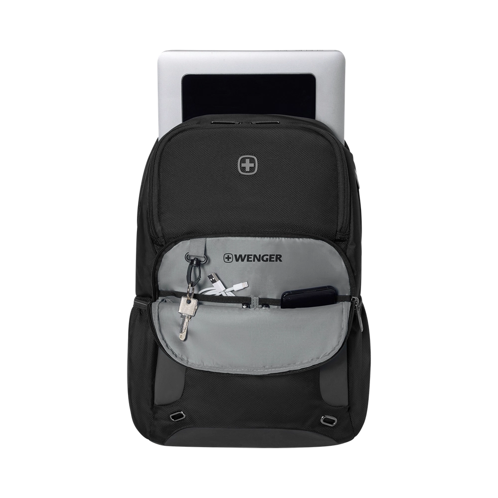 15,6 Zoll Notebook-Rucksack, schwarz, recycelte PET-Flaschen, Tablet- Laptopfach Bild 4