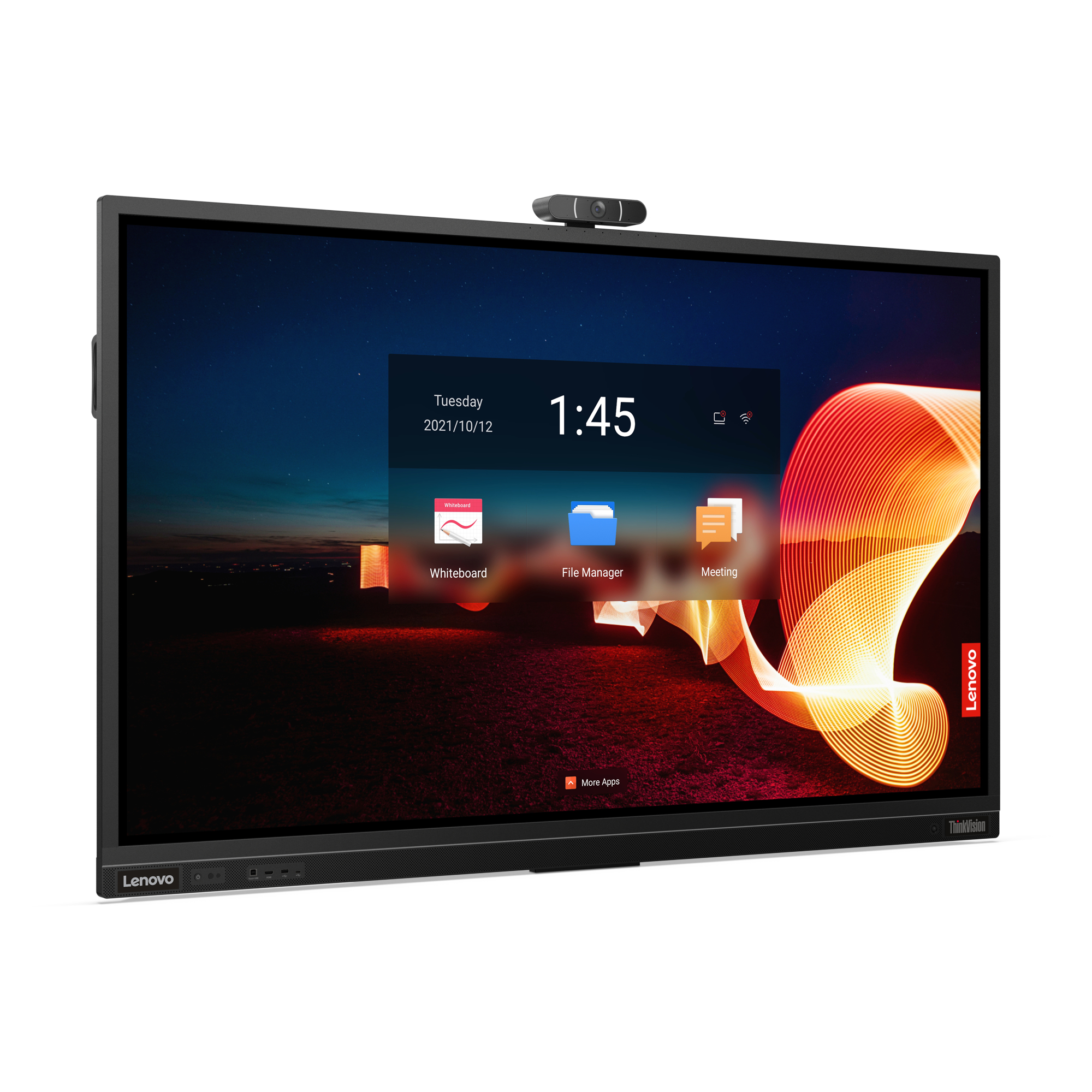 Lenovo ThinkVision T75 75" 4K UHD LED Monitor, 8MP, 15W, USB 2.0/3.2, schwarz, flach, 600x400mm VESA