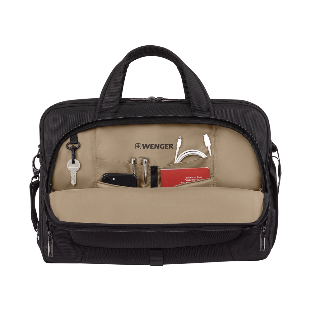 Wenger, Meteor Brief, 16� - 17'' Laptop Briefcase with Tablet Pocket, Black, 653498 Bild 5