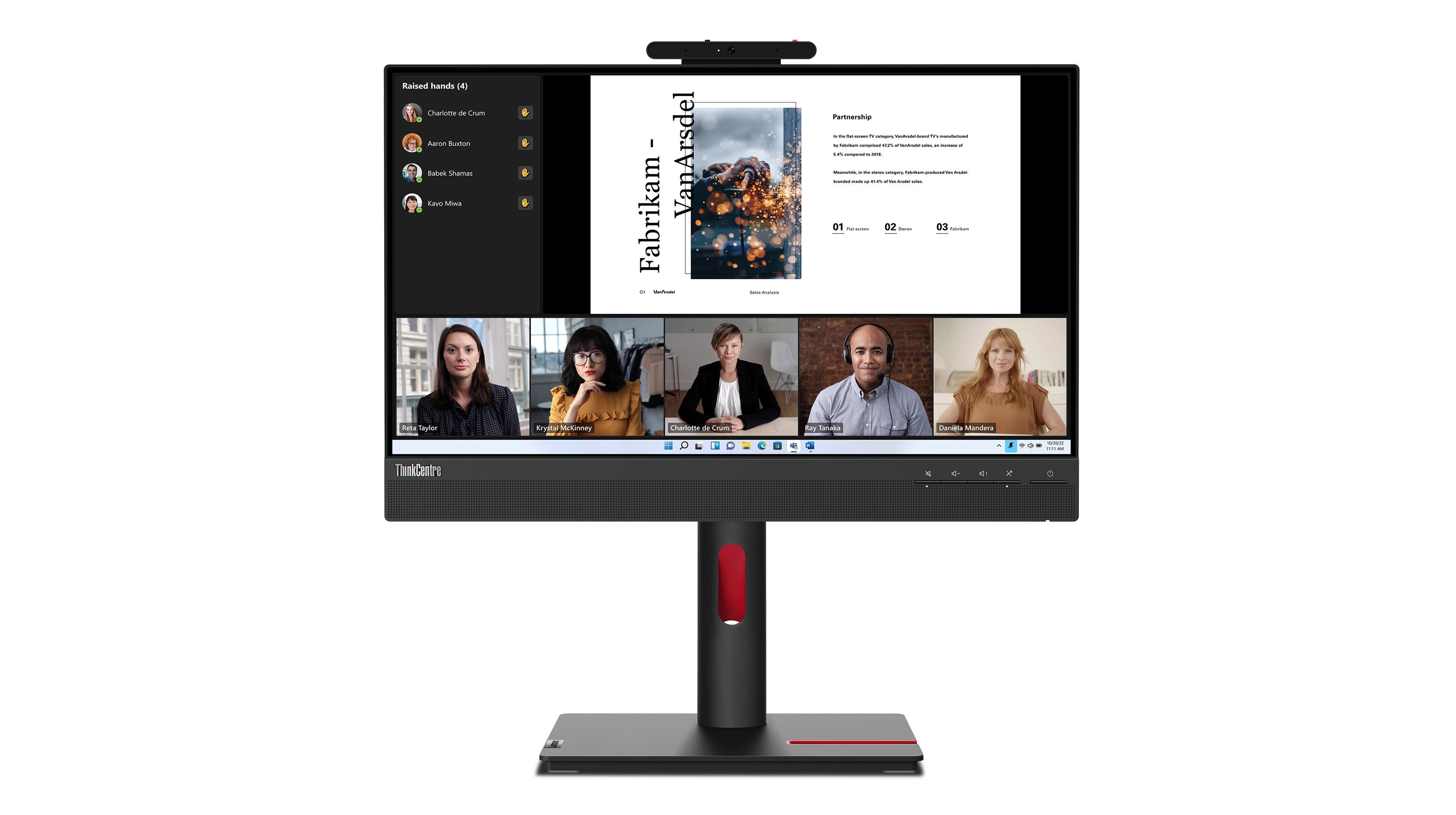 Lenovo ThinkCentre Tiny-In-One 22 Gen 5 21.5 Full HD LED Touch Monitor, USB-Hub, Lautsprecher, VESA, höhenverstellbar Bild 0