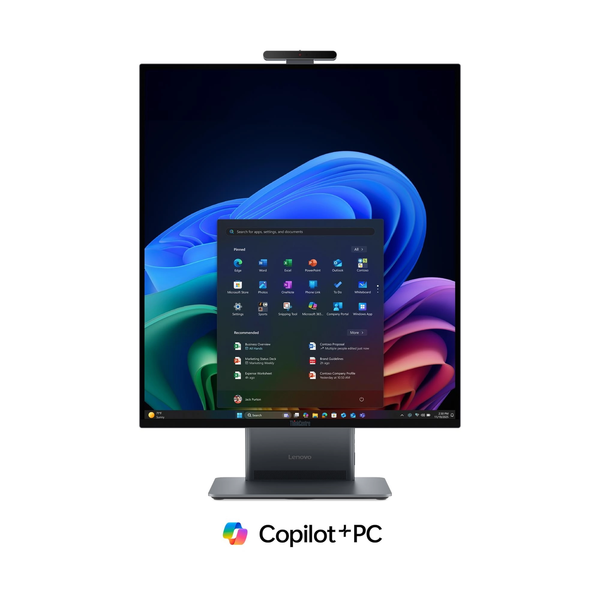 Lenovo ThinkCentre X 13H4 - All-in-One (Komplettlösung) - mit voll funktionsfähigem Monitorständer - Core Ultra X7 368H 2 GHz - vPro Enterprise - RAM 32 GB - SSD 512 GB - NVMe, TCG Opal Encryption 2 Bild 2