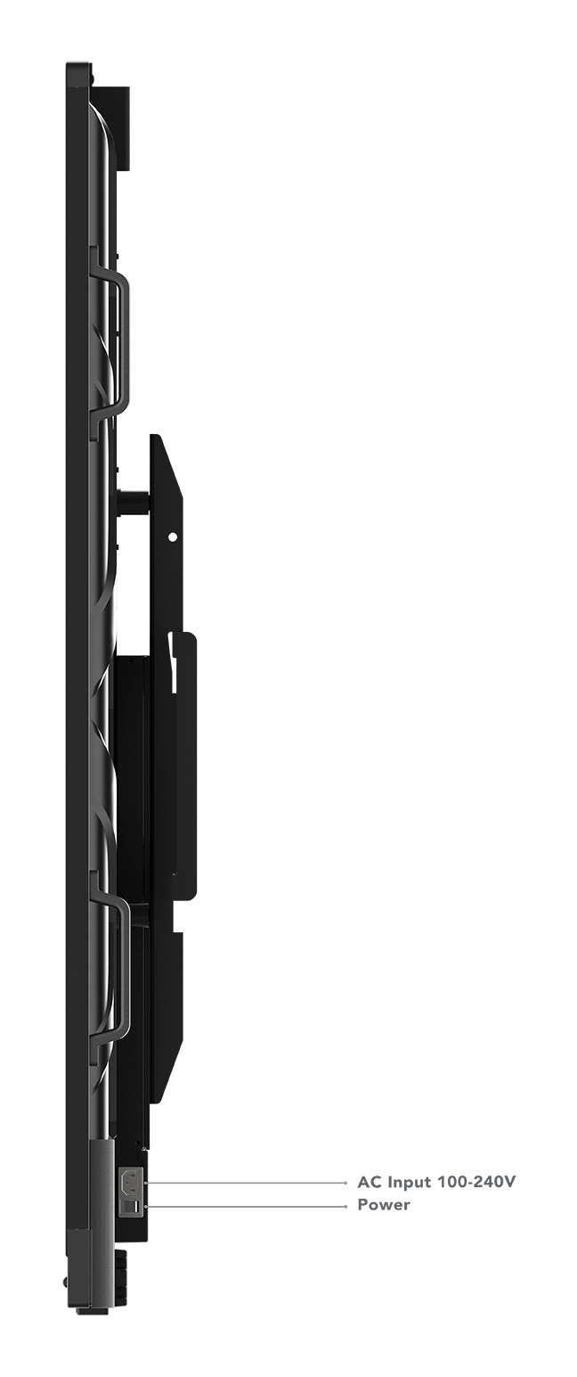 Lenovo ThinkVision T86 86" LED Display, 4K UHD (3840x2160), 8MP, 15W, flach, USB 2.0/3.2, schwarz