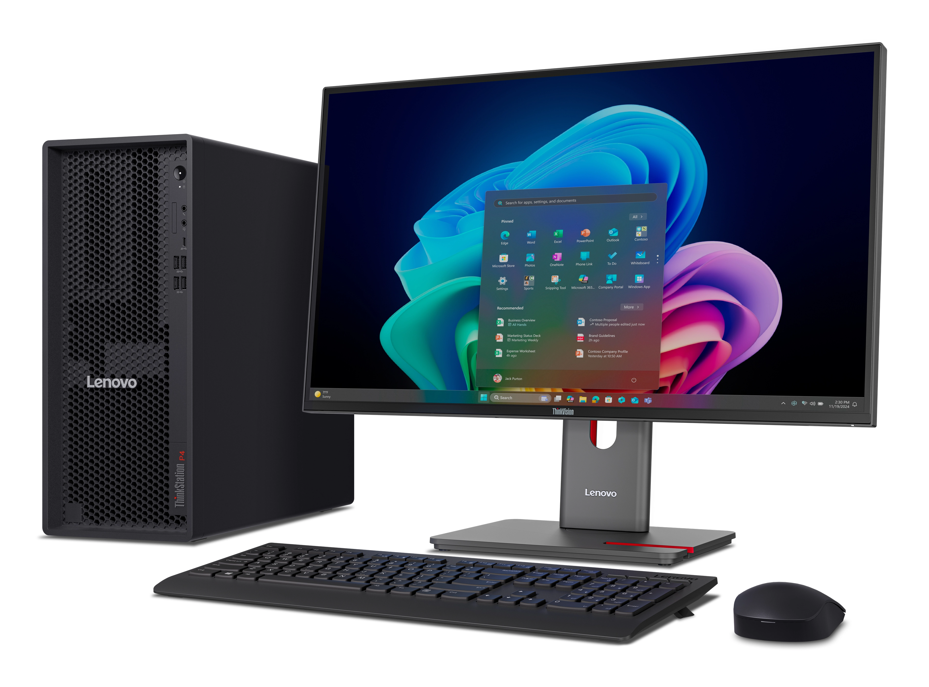 Lenovo ThinkStation P4 AMD Ryzen 9 PRO 9965X3D, NVIDIA RTX PRO 4000, 64GB RAM, 1TB SSD, Win 11 Pro Bild 9
