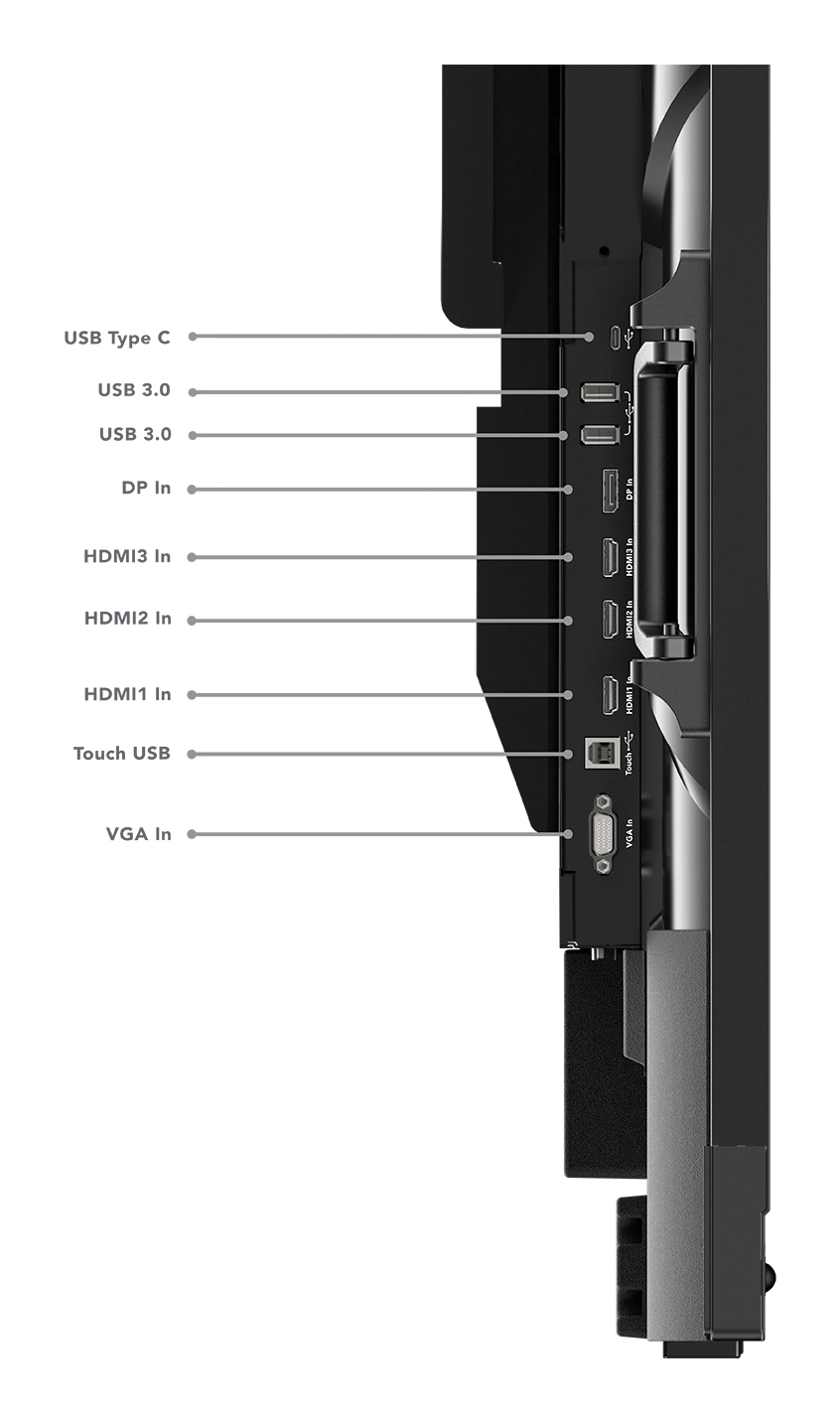 Lenovo ThinkVision T86 86 LED Display, 4K UHD (3840x2160), 8MP, 15W, flach, USB 2.03.2, schwarz Bild 9