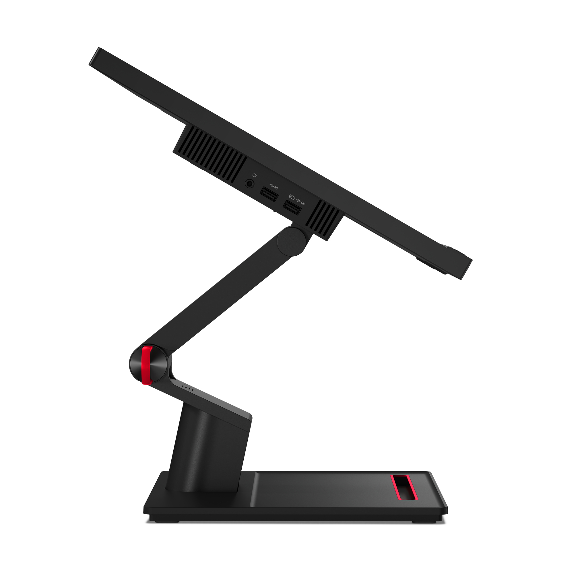 Lenovo ThinkVision T24t-20 23.8" Full HD Touch Monitor, LED, USB-Hub, VESA, höhenverstellbar, Schwarz