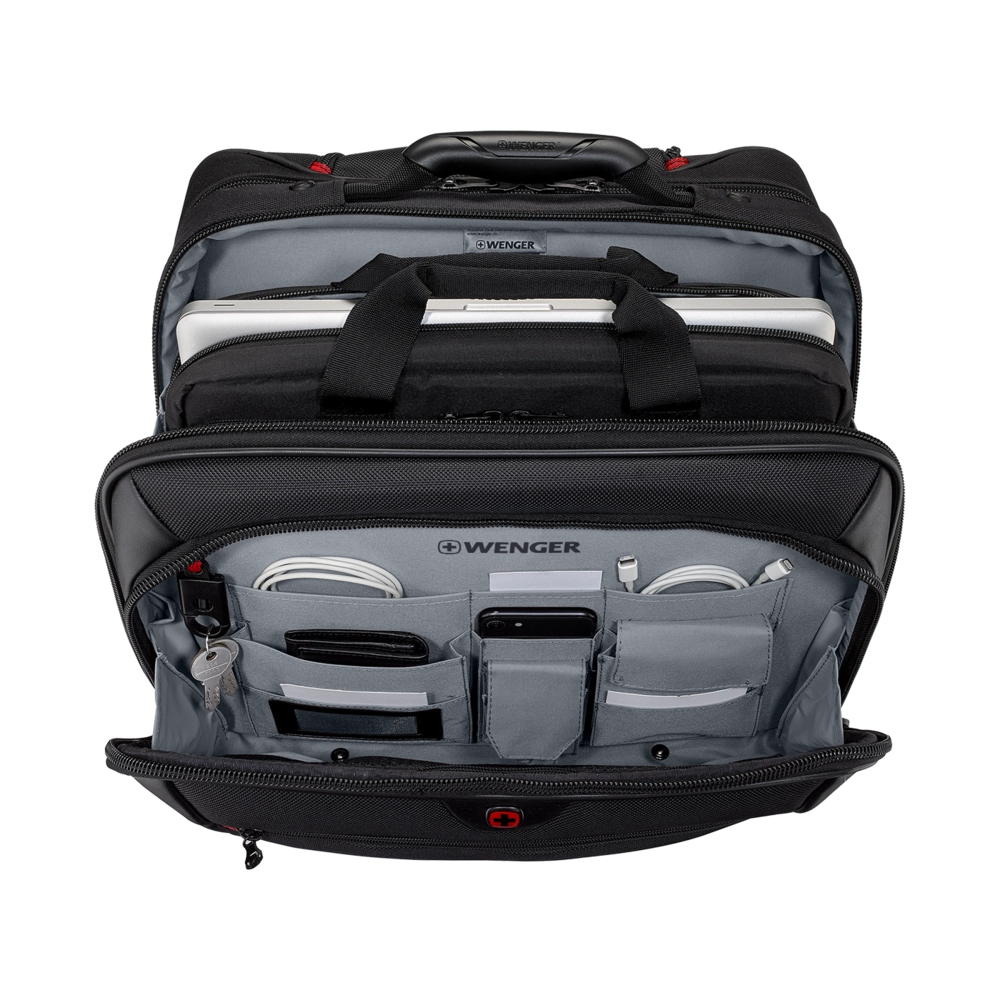 Wenger, Potomac 17 Double Gusset Wheeled Computer Case, Black , 600661 Bild 4