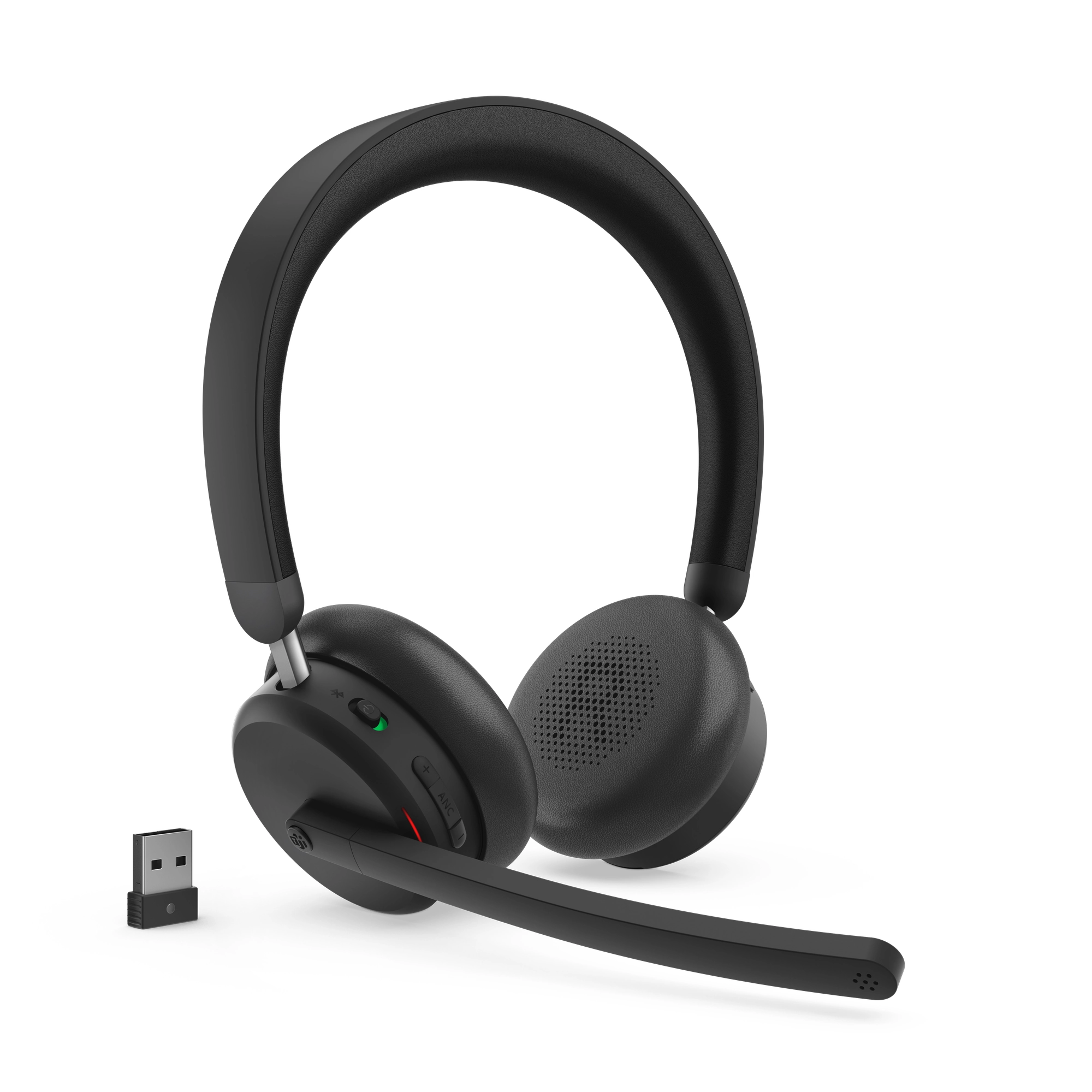 Lenovo 6550 - Headset - On-Ear - Bluetooth - kabellos - aktive Rauschunterdrückung - Schwarz - Zertifiziert für Microsoft Teams Bild 3