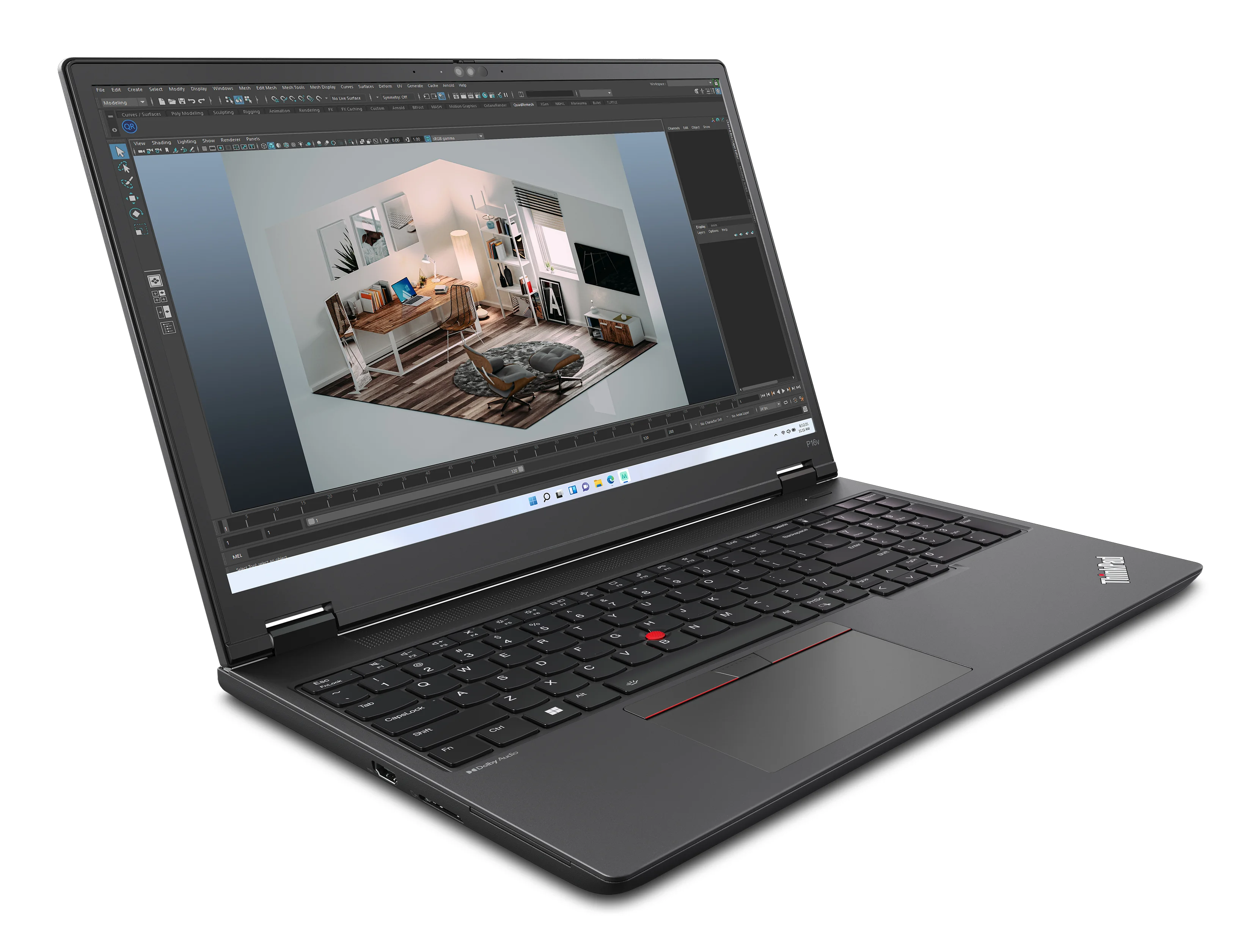 Lenovo ThinkPad P16v Gen 2 mit Core Ultra 7 155H, RTX 1000 Ada, 32GB RAM, 1TB SSD, Win 11 Pro, Schwarz Bild 2