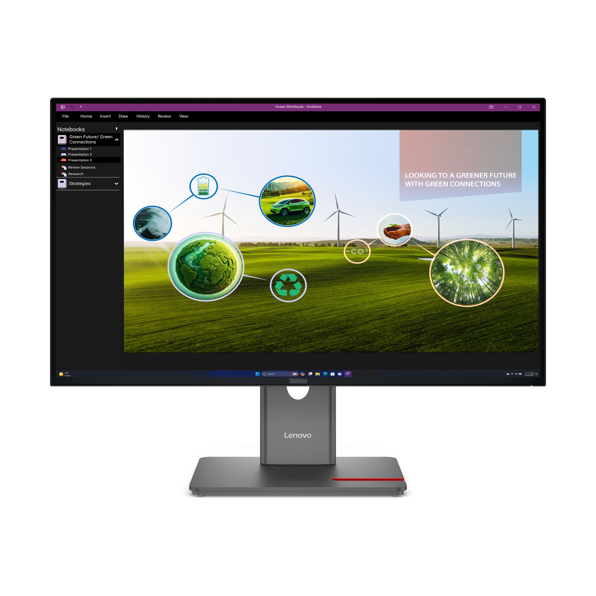 Lenovo ThinkVision P27Q-40 LED display 68,6 cm (27") 2560 x 1440 Pixel Quad HD Schwarz