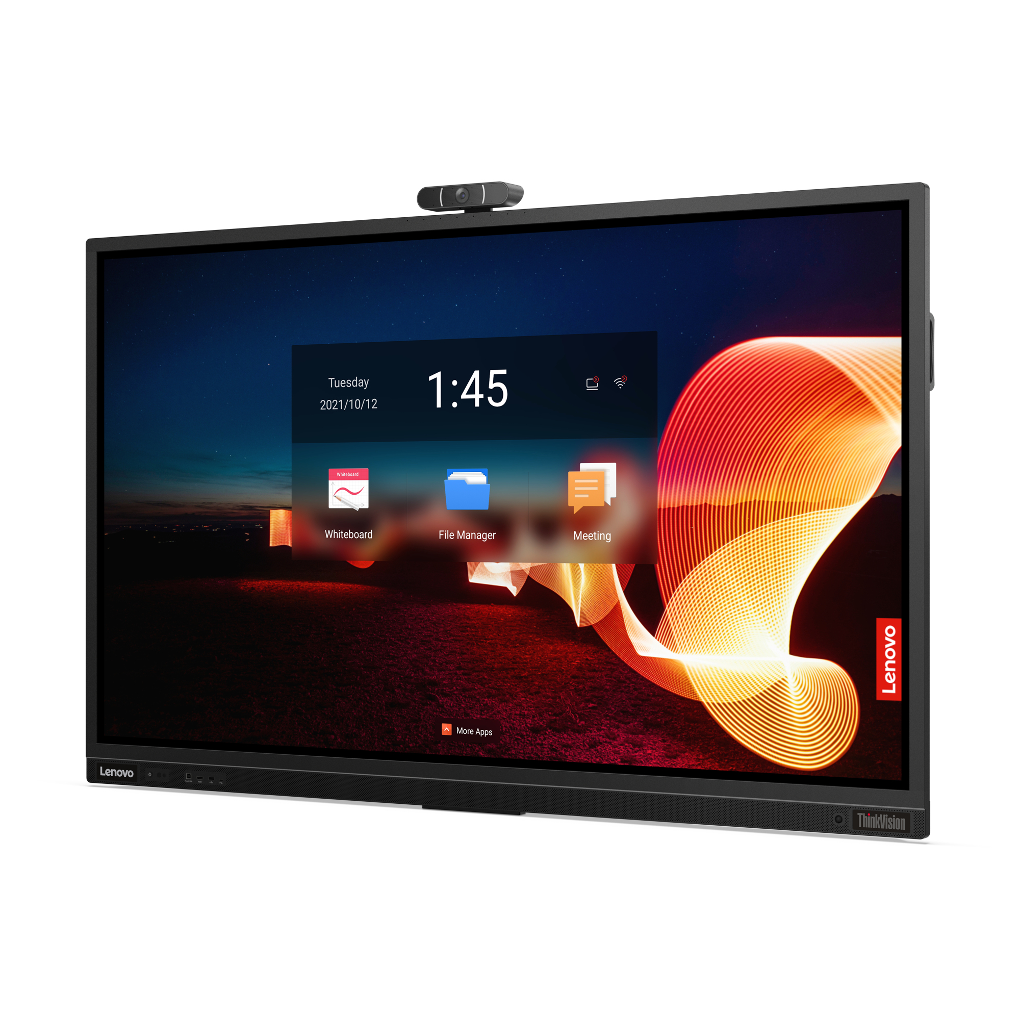 Lenovo ThinkVision T75 75" 4K UHD LED Monitor, 8MP, 15W, USB 2.0/3.2, schwarz, flach, 600x400mm VESA