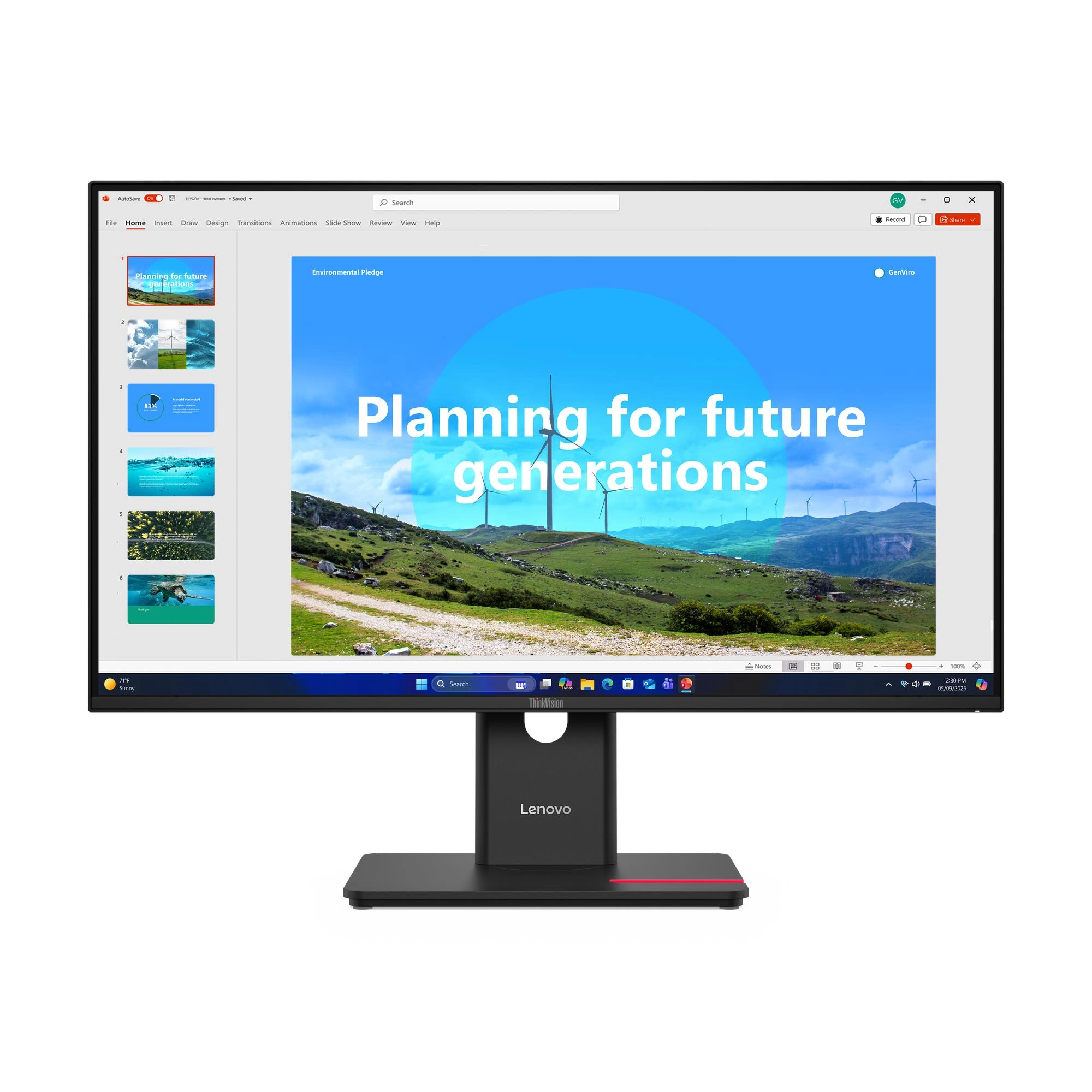 Lenovo ThinkVision T27D-40 27 FHD HDMIDPUSB-C Bild 2