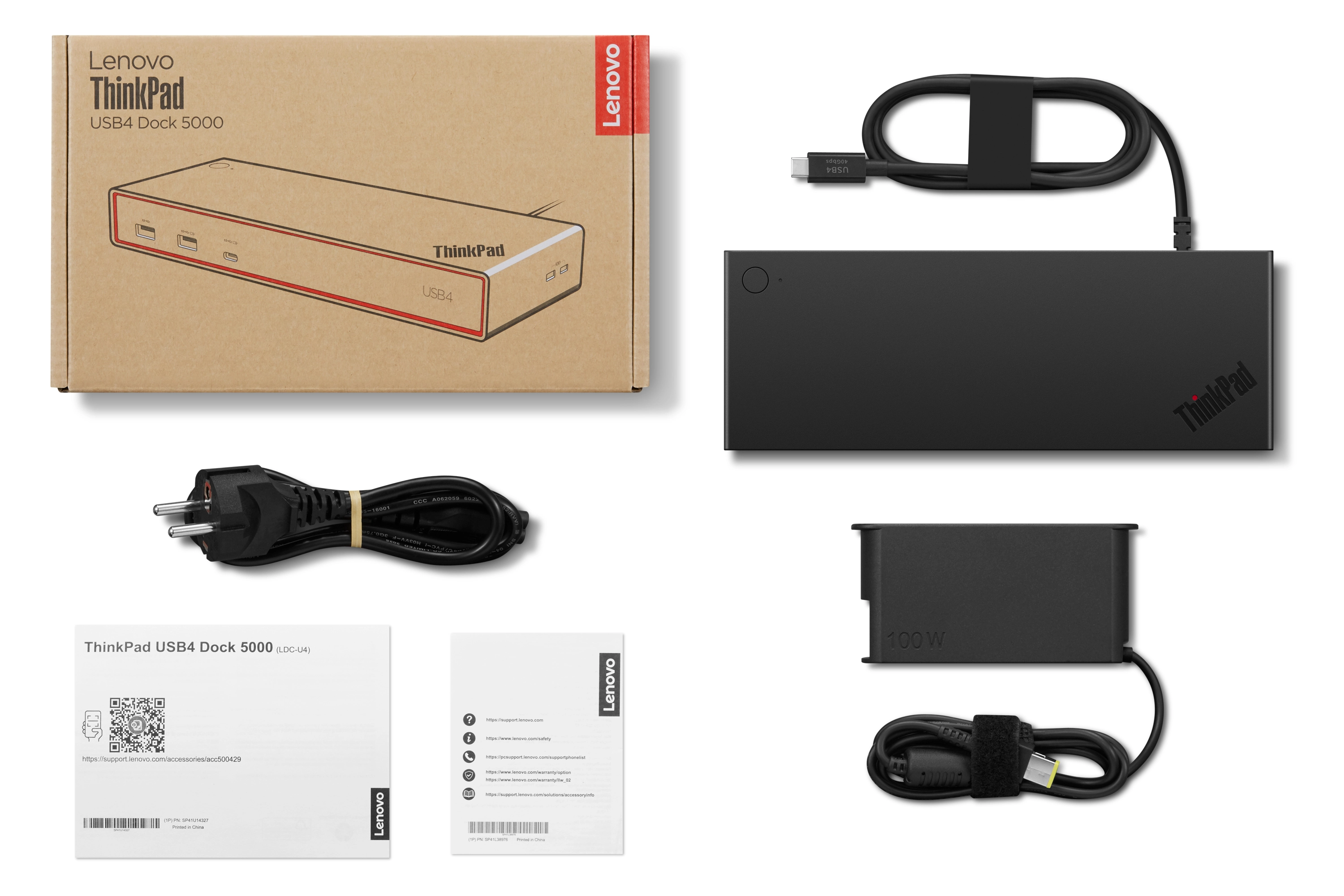 Lenovo ThinkPad 5000 - Dockingstation - USB4 - HDMI, DP, USB-C - 1GbE - 100 watt - Europa - für ThinkPad T14 Gen 6, T14s Gen 6, T16 Gen 4, X1 2-in-1 Gen 10, X1 Carbon Gen 13, X13 Gen 6 Bild 14