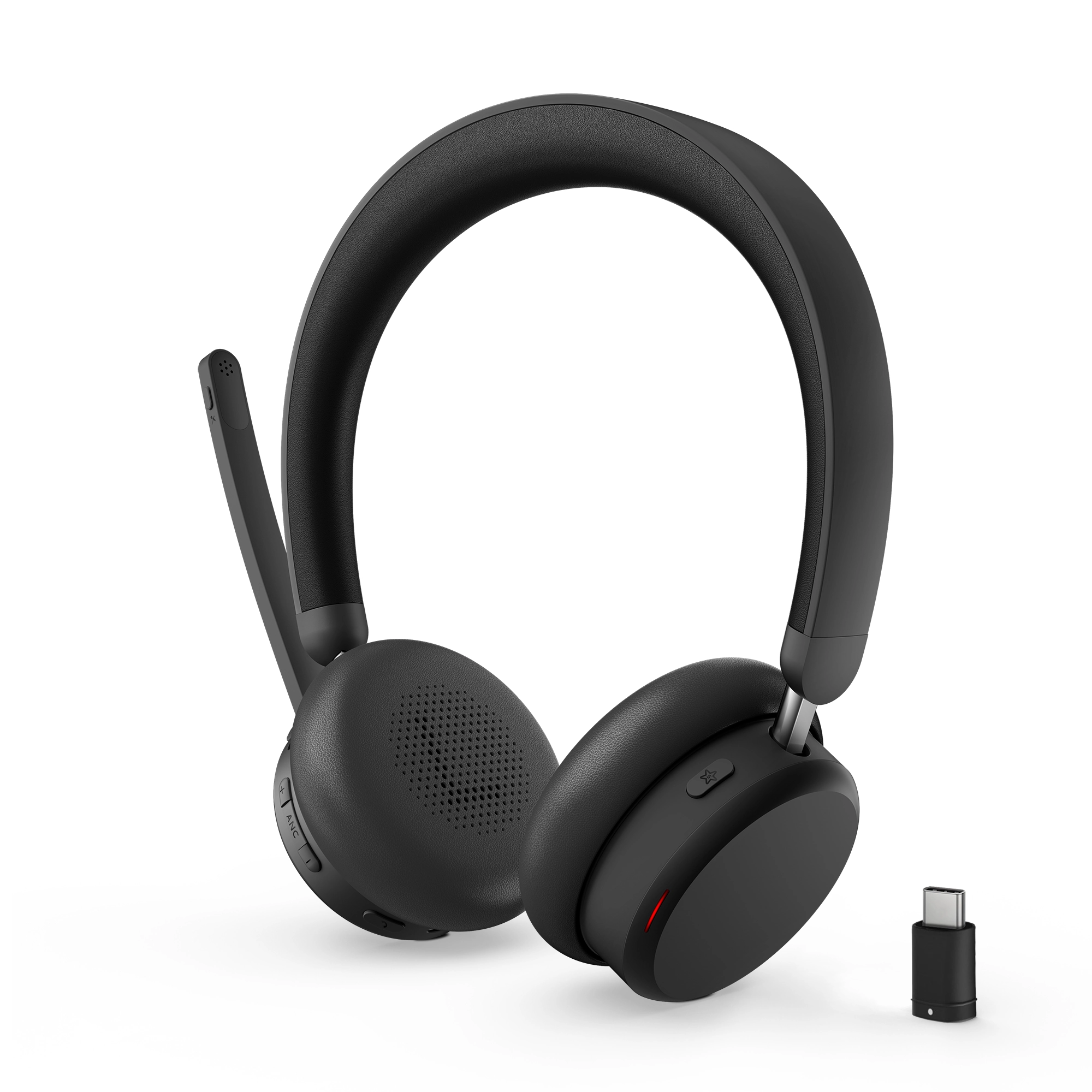 Lenovo 6550 - Headset - On-Ear - Bluetooth - kabellos - aktive Rauschunterdrückung - Schwarz - Zertifiziert für Microsoft Teams Bild 16