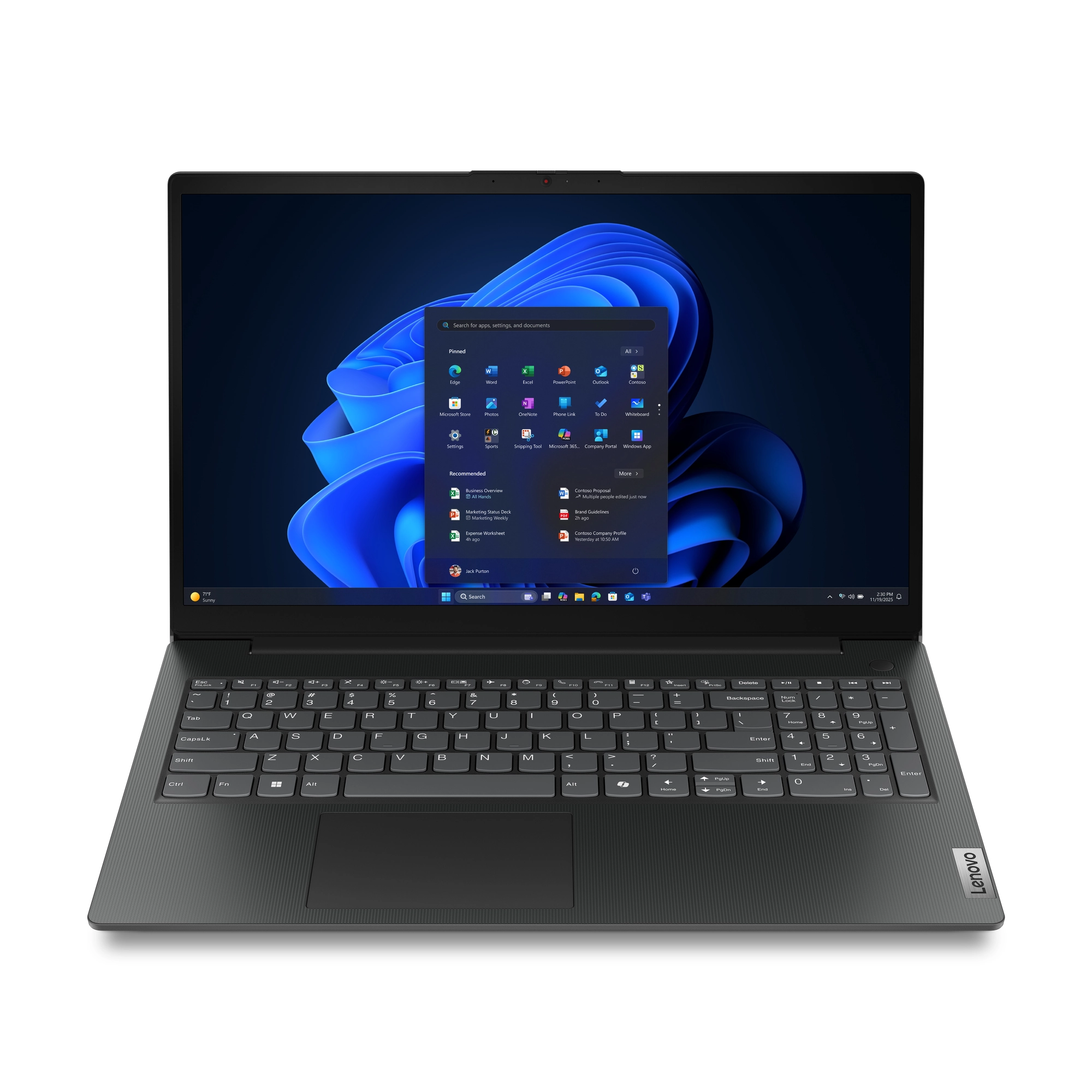 Lenovo V15 G6 ITN mit Intel N150, Intel Grafik, 16GB RAM, 256GB SSD, Windows 11 Home, Schwarz Bild 0