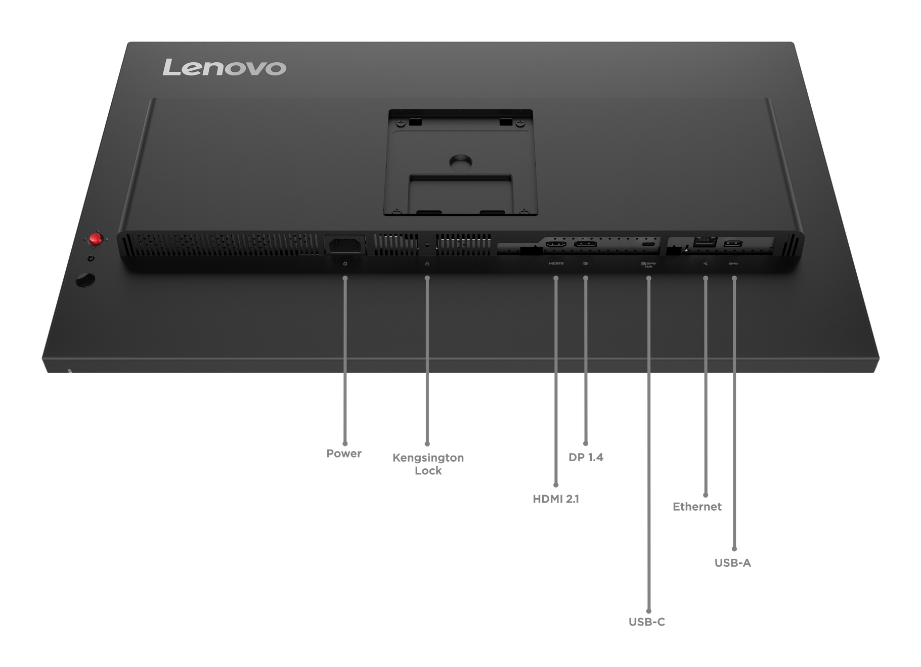 Lenovo ThinkVision T27UD-40 27" 4K UHD Monitor, LCD, USB-Hub, VESA, höhenverstellbar, schwarz