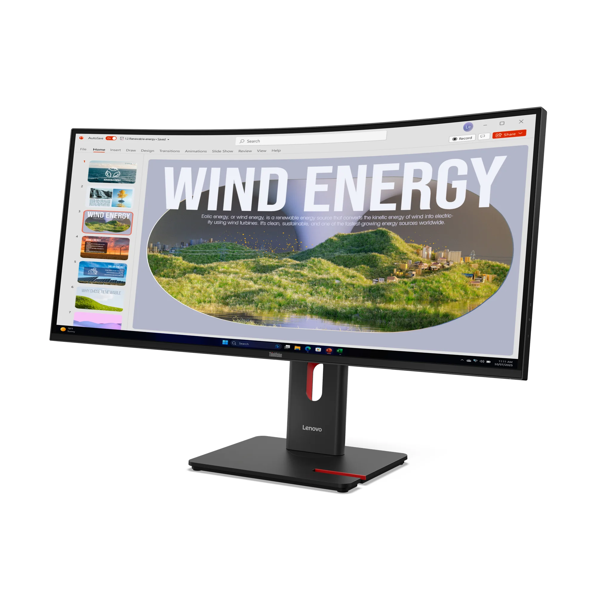 Lenovo ThinkVision T34WD-40 LED display 86,4 cm (34") 3440 x 1440 Pixel Wide Quad HD Schwarz