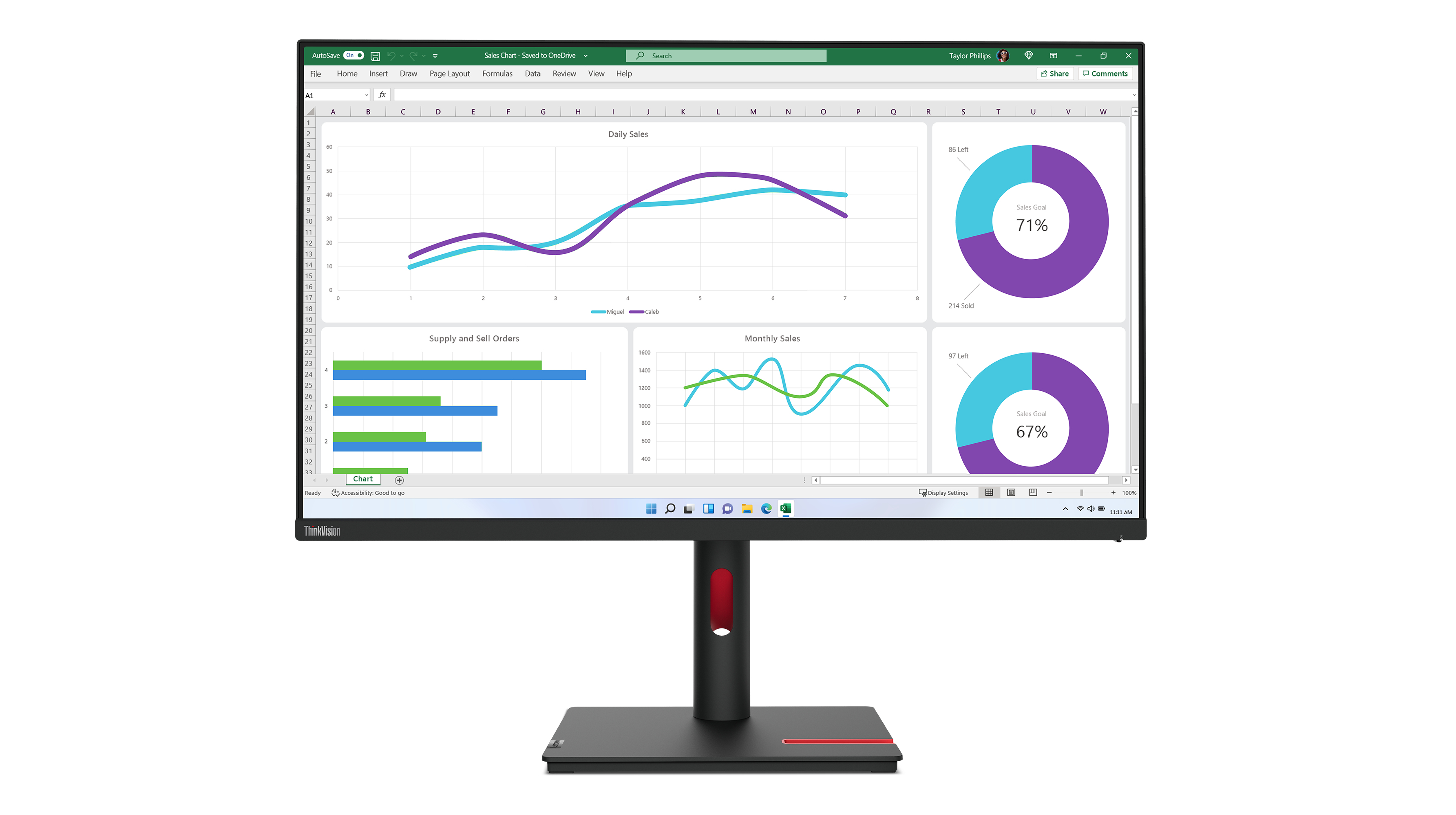 Lenovo ThinkVision T32h-30  (31,5") QHD  HDMI/DP/USB-C/DOC