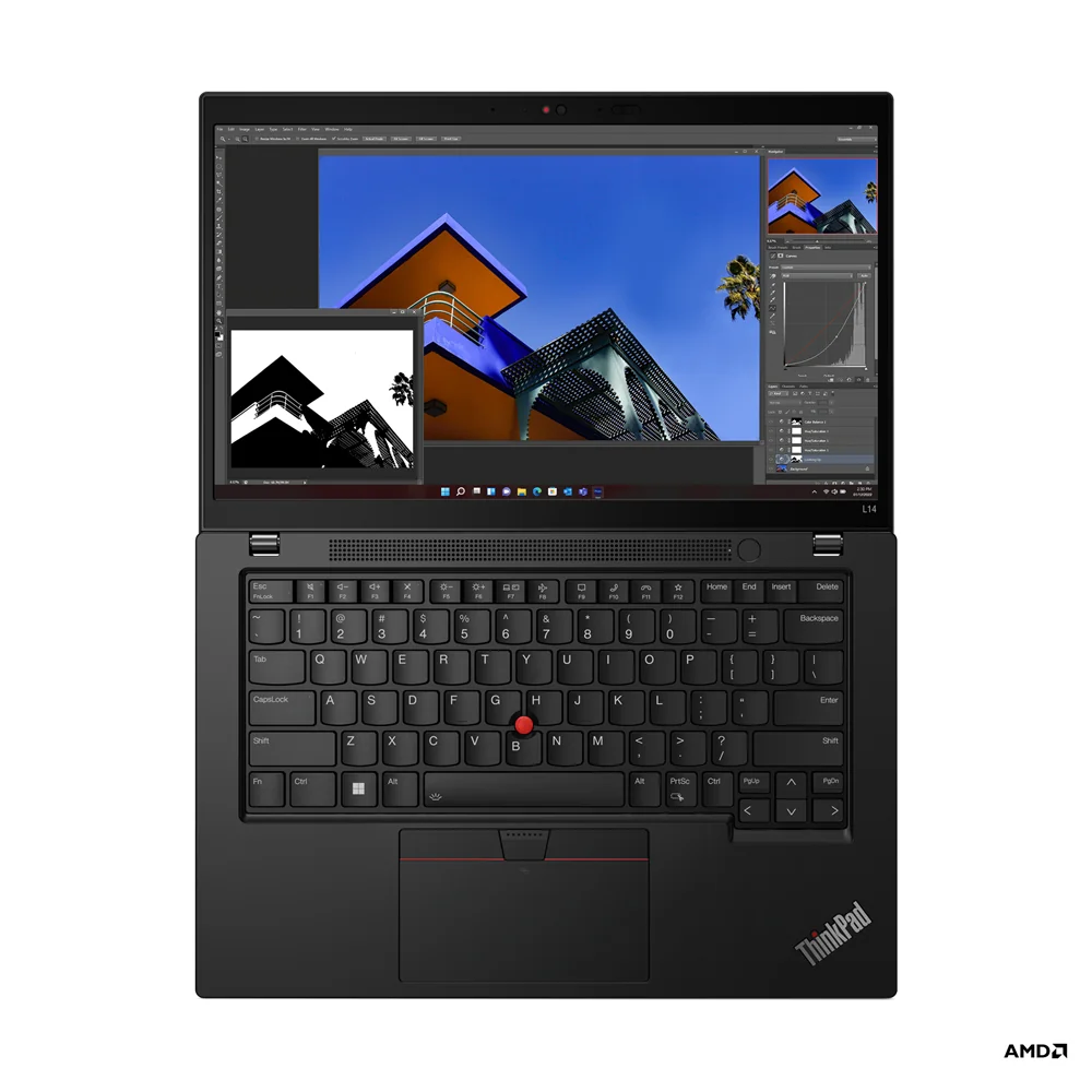 Lenovo ThinkPad L14 Gen 4 AMD Ryzen 5 7530U 16GB RAM 512GB SSD Win11 Pro, 14" FHD, Schwarz