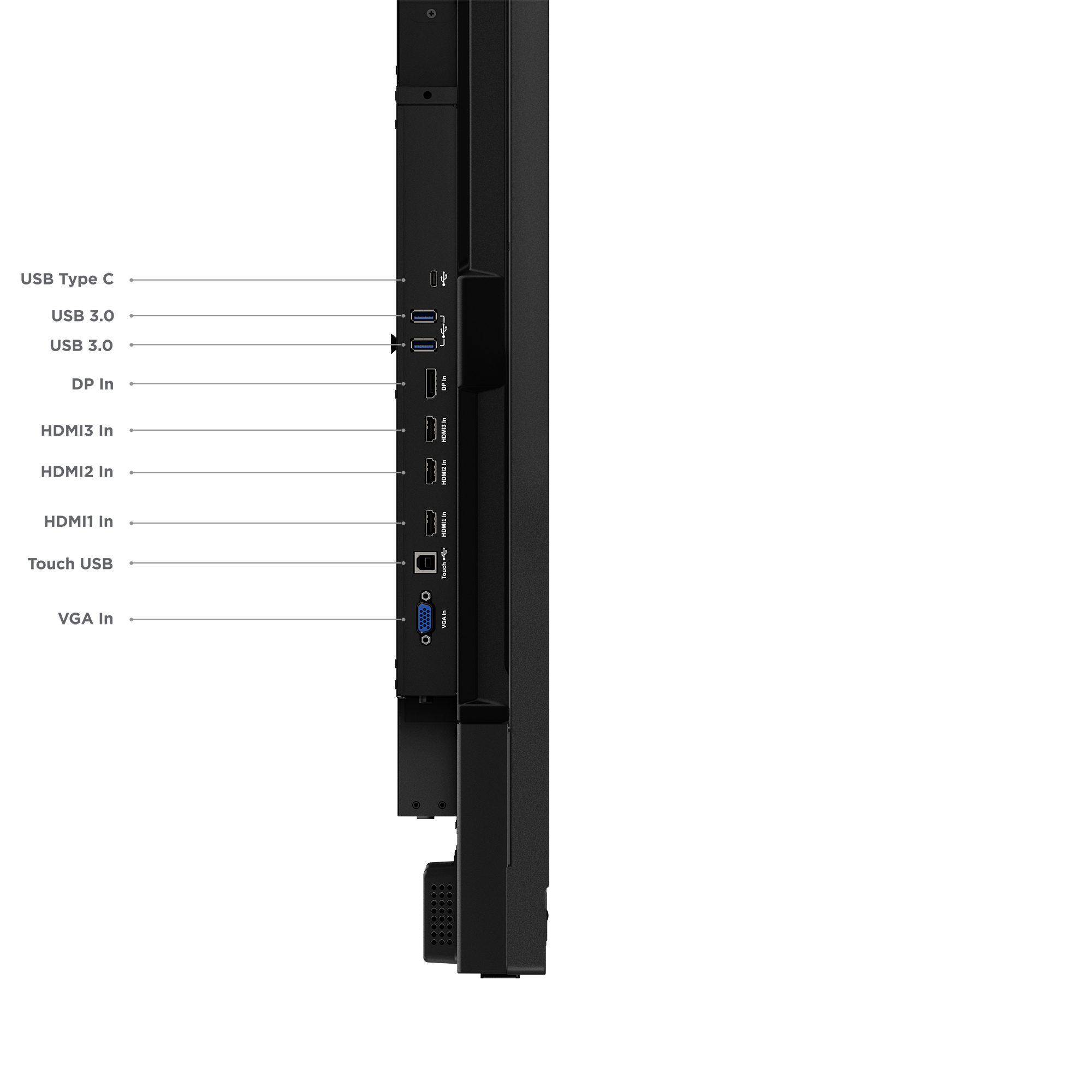 Lenovo ThinkVision T75 75" 4K UHD LED Monitor, 8MP, 15W, USB 2.0/3.2, schwarz, flach, 600x400mm VESA