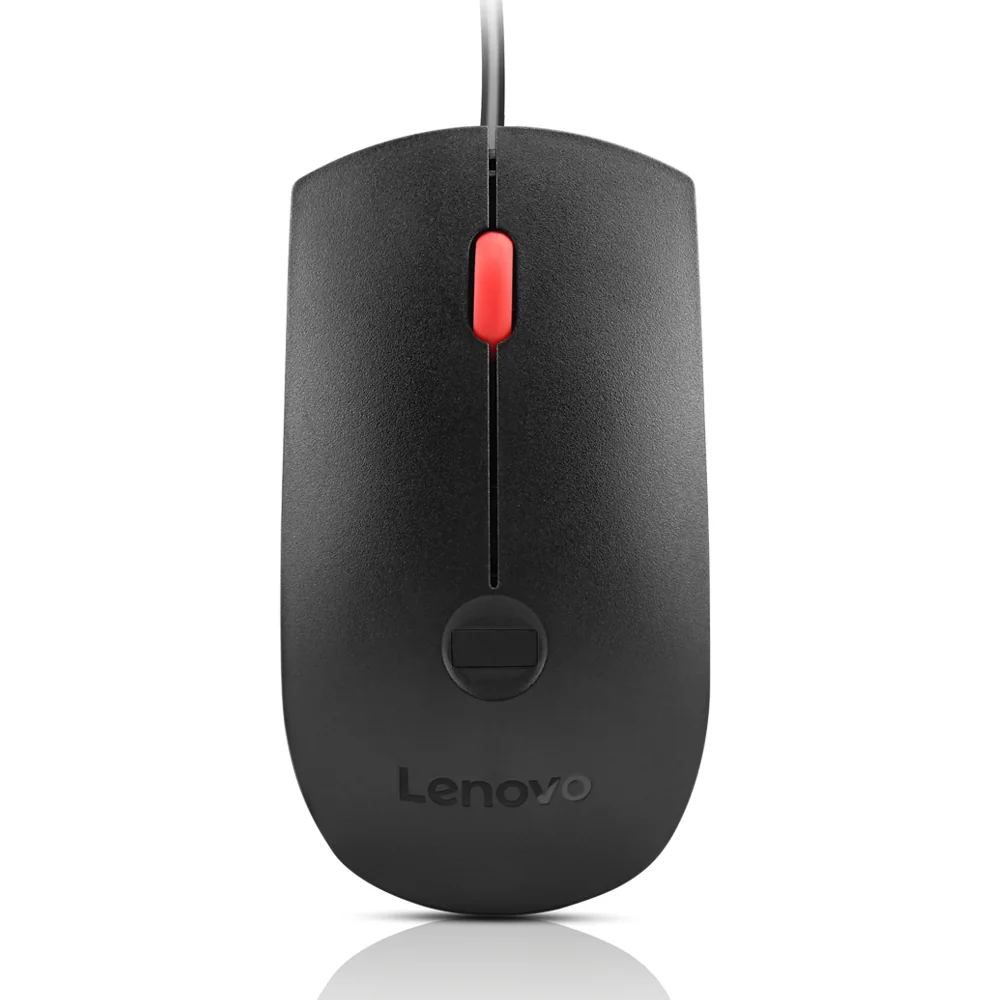 Lenovo 4Y51M03357 USB Maus, beidhändig, optisch, 1600 DPI, 3 Tasten, schwarz