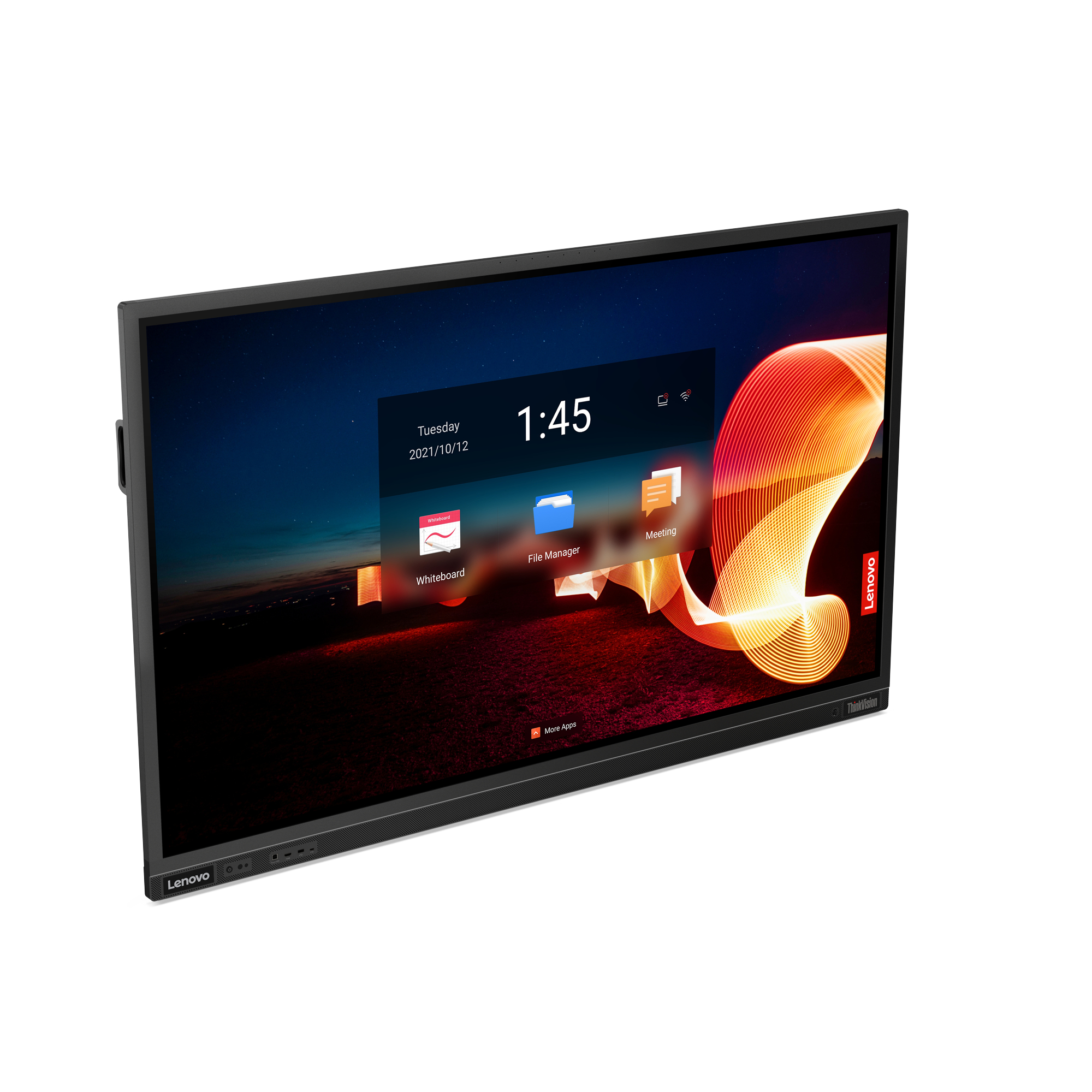 Lenovo ThinkVision T75 75" 4K UHD LED Monitor, 8MP, 15W, USB 2.0/3.2, schwarz, flach, 600x400mm VESA