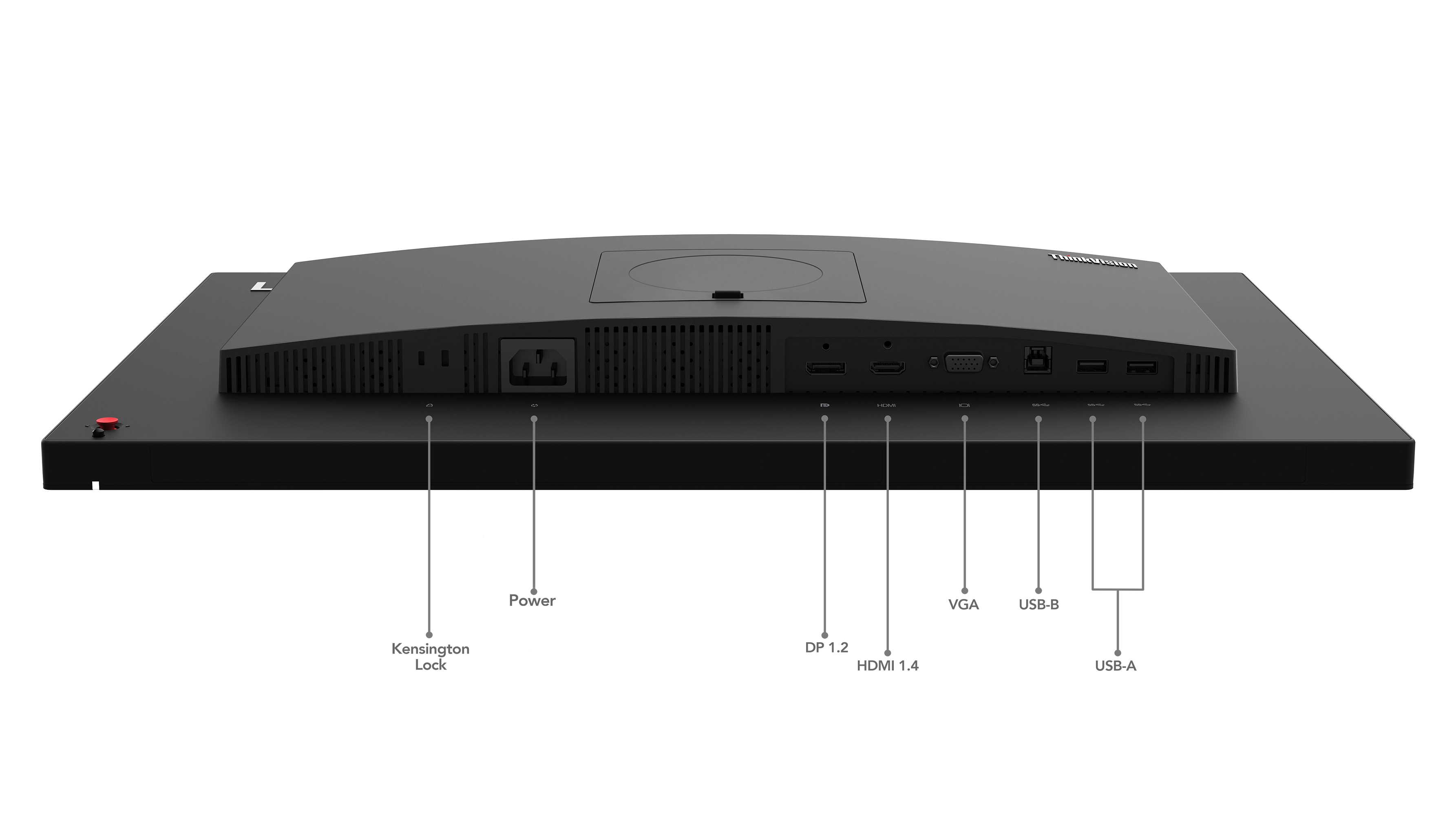 Lenovo ThinkVision T24v-30 23,8 Full HD Monitor, LED, 6 ms, USB-Hub, Lautsprecher, Schwarz Bild 15