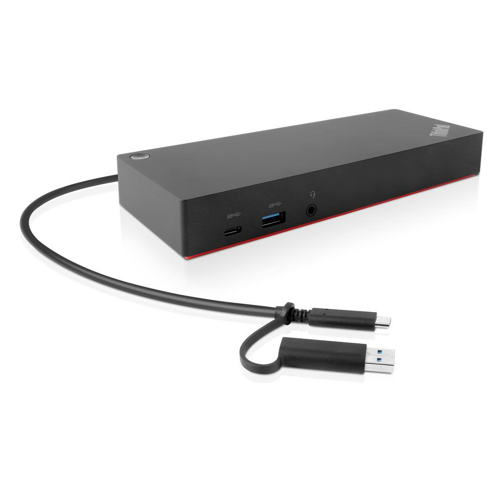 Lenovo ThinkPad Hybrid USB-C/USB-A Dock, USB 3.2 Gen 2, 135W, LAN, Audio, Schwarz