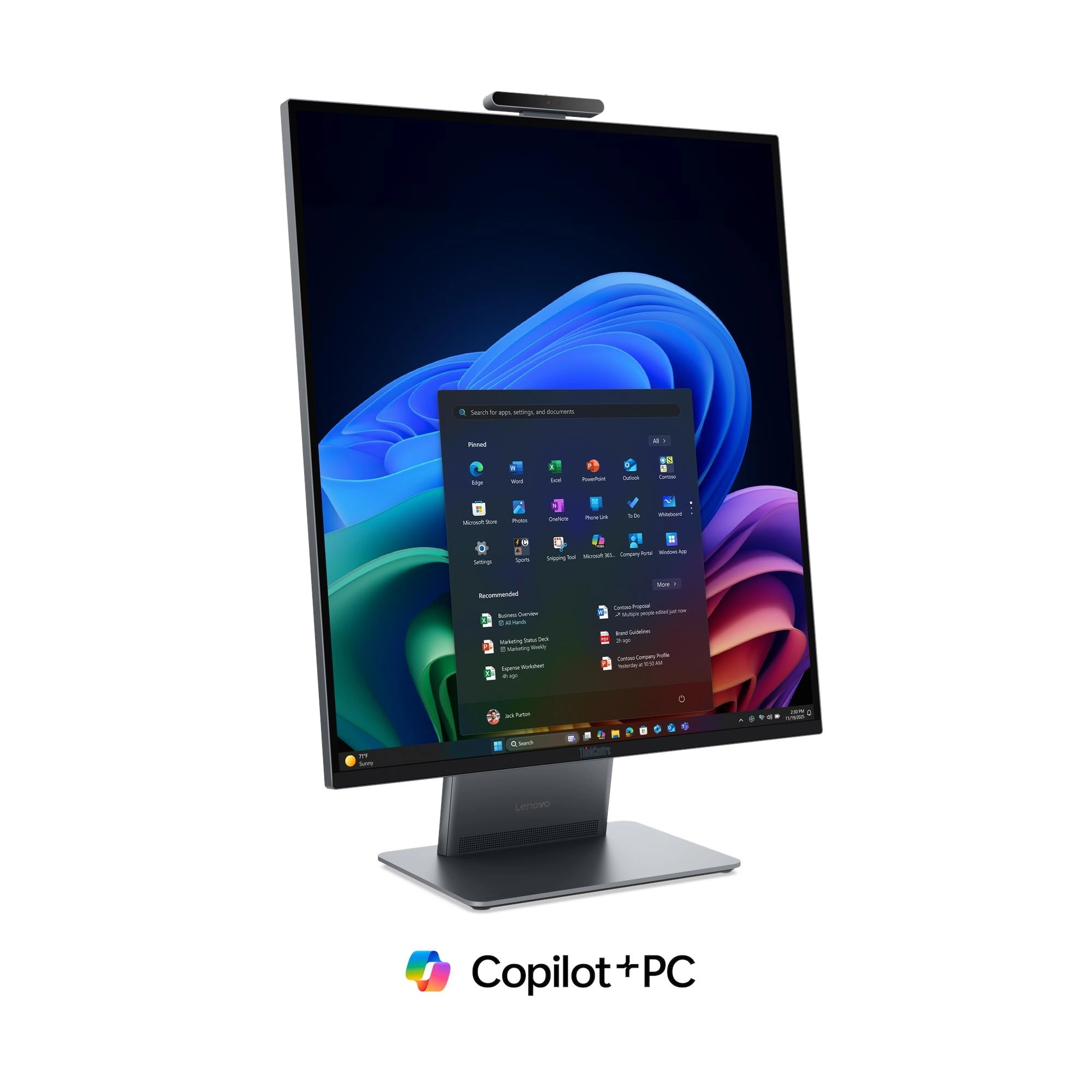 Lenovo ThinkCentre X 13H4 - All-in-One (Komplettlösung) - mit voll funktionsfähigem Monitorständer - Core Ultra X7 368H 2 GHz - vPro Enterprise - RAM 32 GB - SSD 512 GB - NVMe, TCG Opal Encryption 2 Bild 8