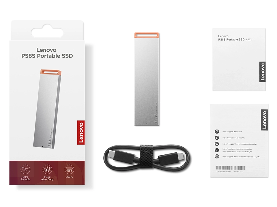 Lenovo Externes Solid State Drive 2 TB USB Typ-C 3.2 Gen 2 Grau, null, nullGB RAM, 2TB SSD, ohne Betriebssystem Bild 1