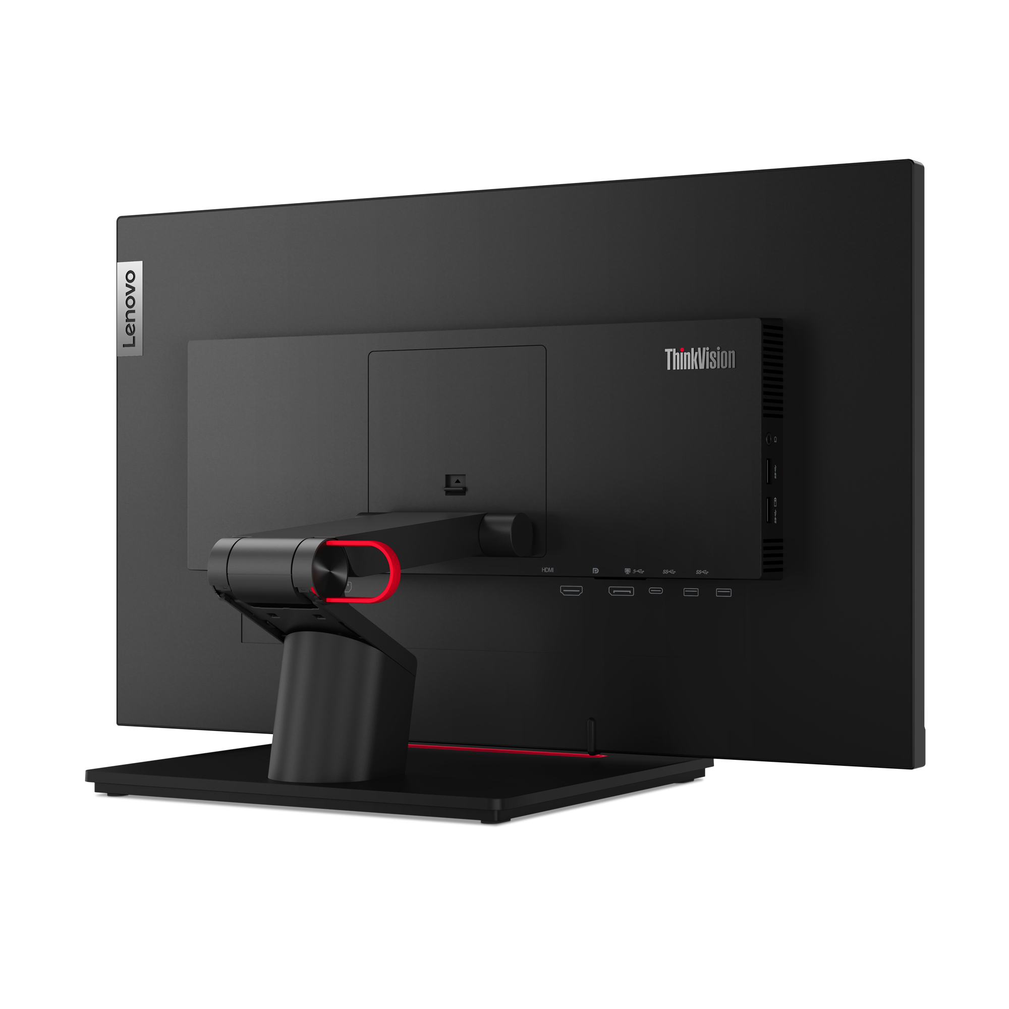 Lenovo ThinkVision T24t-20 23.8" Full HD Touch Monitor, LED, USB-Hub, VESA, höhenverstellbar, Schwarz