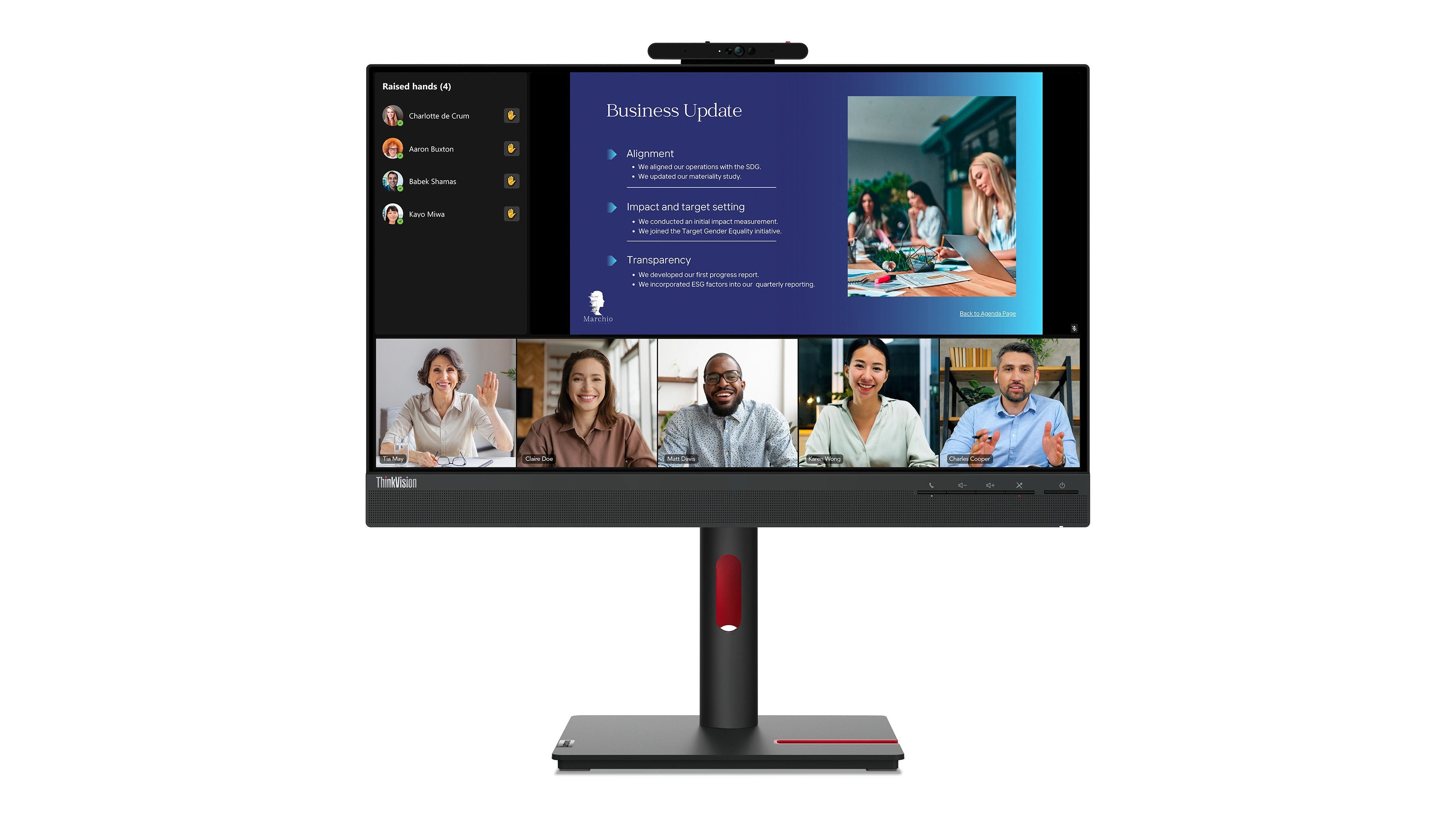 Lenovo ThinkVision T24v-30 23,8 Full HD Monitor, LED, 6 ms, USB-Hub, Lautsprecher, Schwarz Bild 0