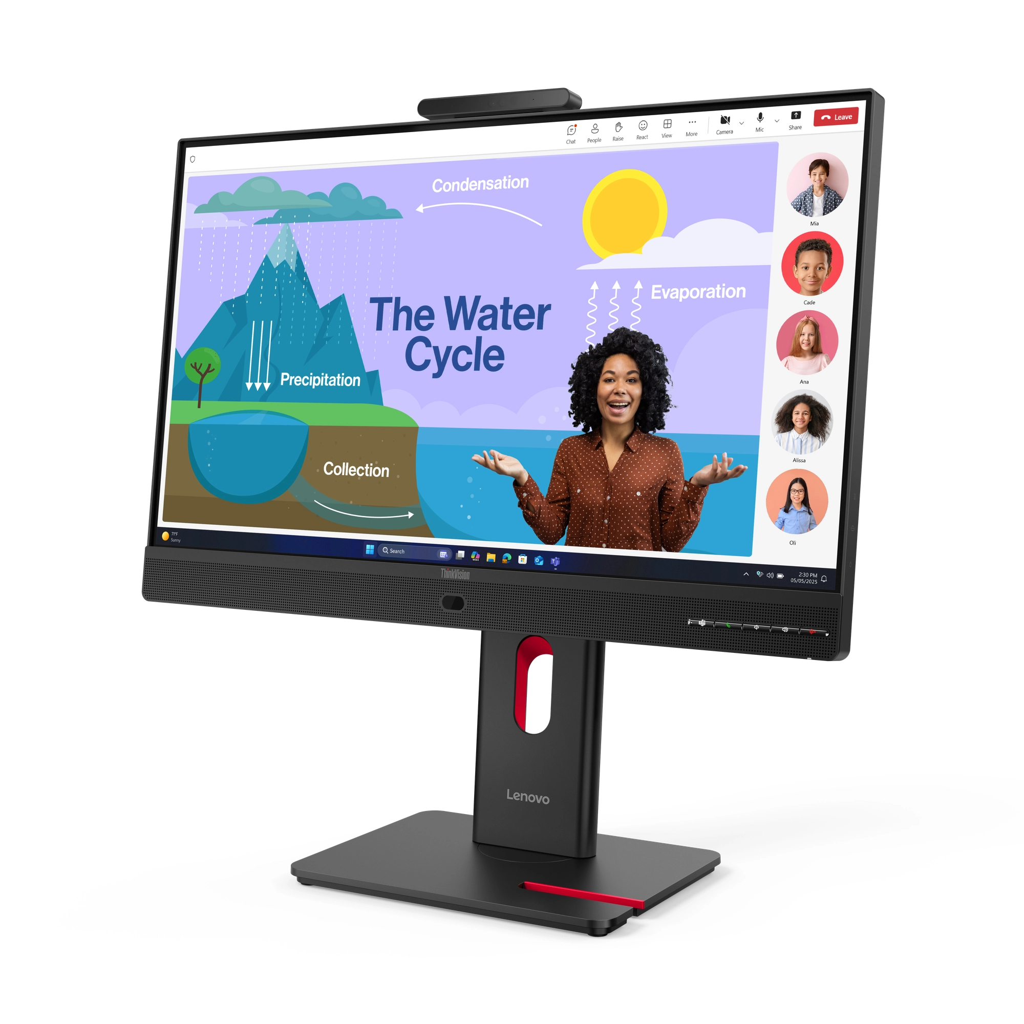 Lenovo ThinkVision T24D-4v - LED-Monitor - 1920 x 1080 Full HD (1080p) @ 120 Hz - IPS - 250 cdm² - 15001 - 4 ms - HDMI, 2xDisplayPort, 2xUSB-C - Lautsprecher - Finsternis schwarz Bild 3