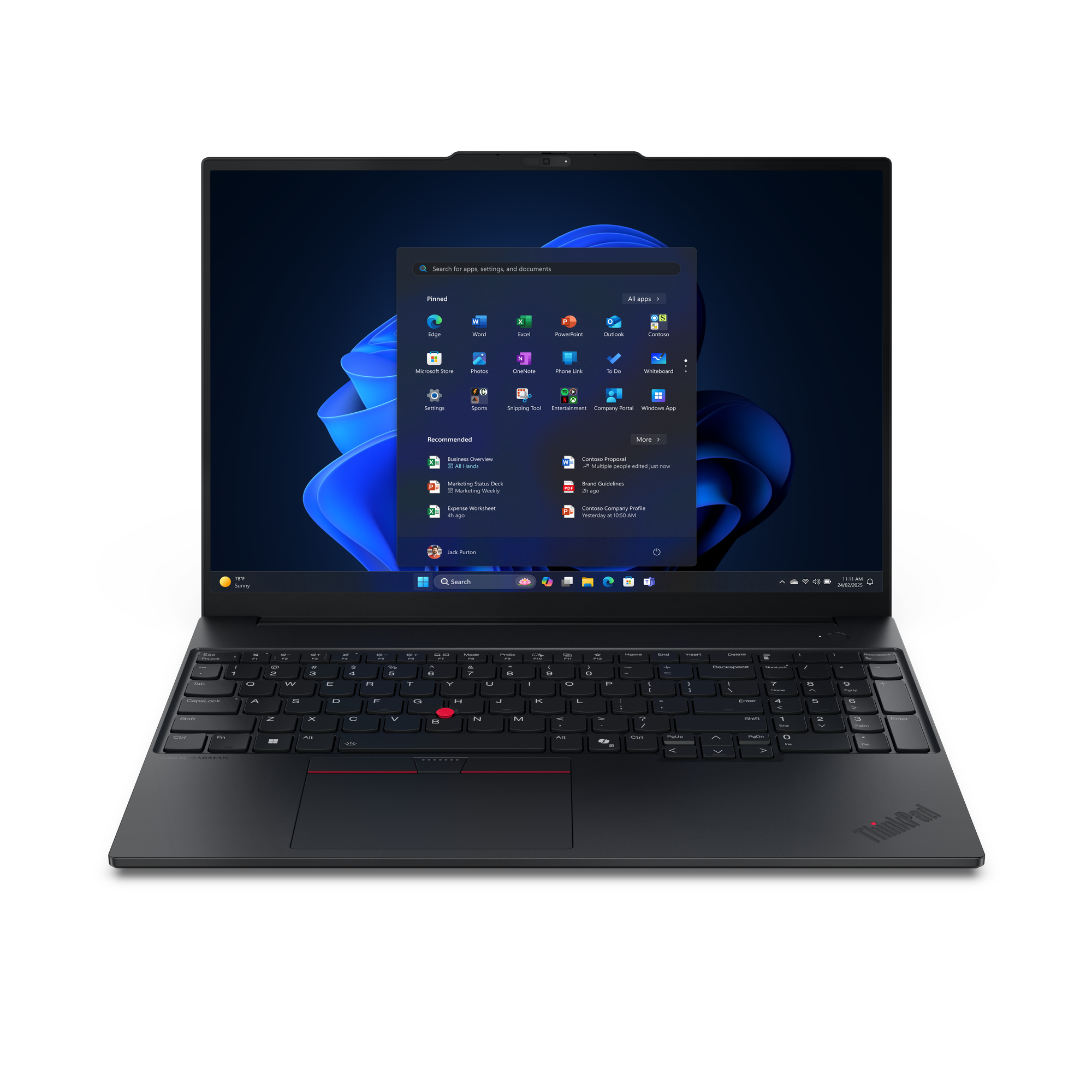Lenovo ThinkPad E16 Gen 3 (Intel) Intel Core Ultra 5 225U Laptop 40,6 cm (16") WUXGA 32 GB DDR5-SDRAM 1 TB SSD Wi-Fi 6E (802.11ax) Windows 11 Pro Deutsch Schwarz