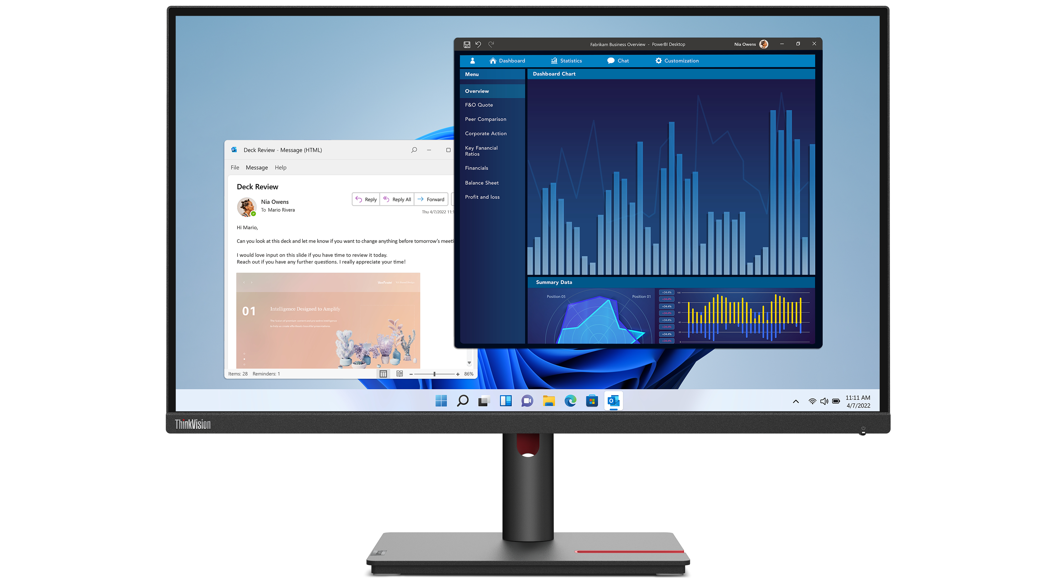 Lenovo ThinkVision T27p-30 27" 4K Ultra HD Monitor, LED, USB-Hub, höhenverstellbar, VESA, schwarz