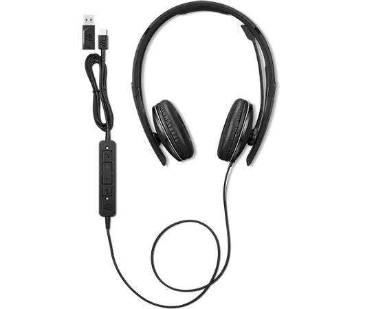 Lenovo Gen 2 - Headset - On-Ear - kabelgebunden - USB-C - Schwarz - Zoom Certified Bild 6
