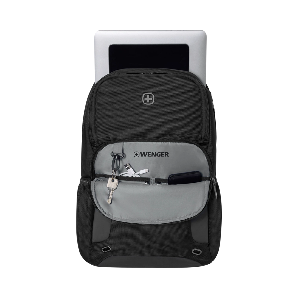 15,6 Zoll Notebook-Rucksack, schwarz, recycelte PET-Flaschen, Tablet- Laptopfach Bild 4