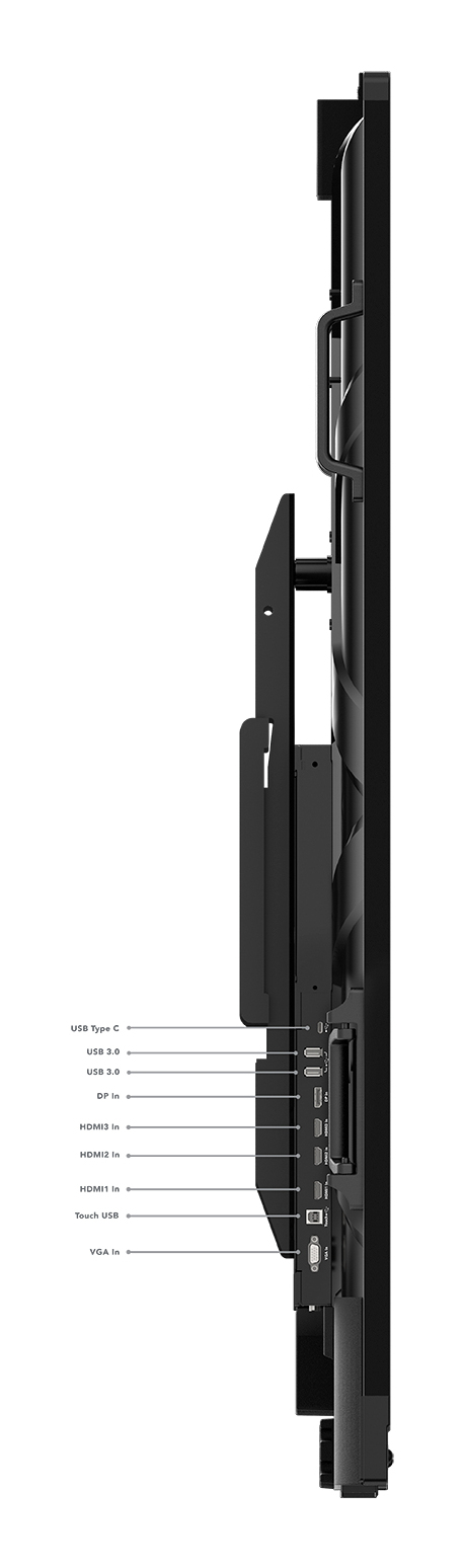 Lenovo ThinkVision T86 86" LED Display, 4K UHD (3840x2160), 8MP, 15W, flach, USB 2.0/3.2, schwarz