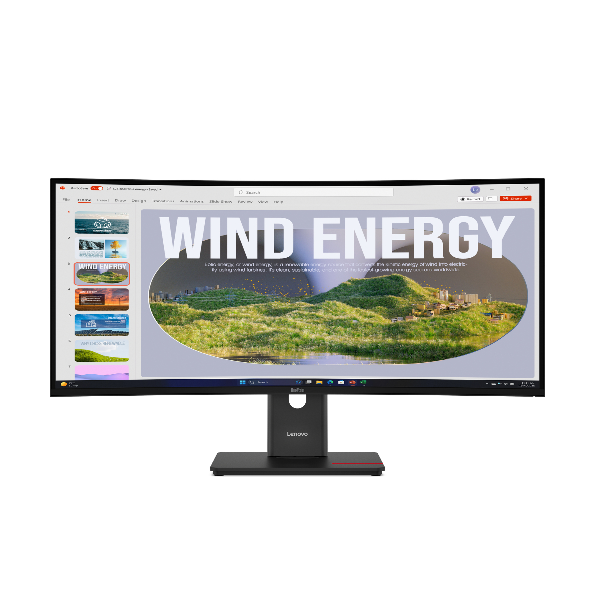 Lenovo ThinkVision T34WD-40 LED display 86,4 cm (34") 3440 x 1440 Pixel Wide Quad HD Schwarz