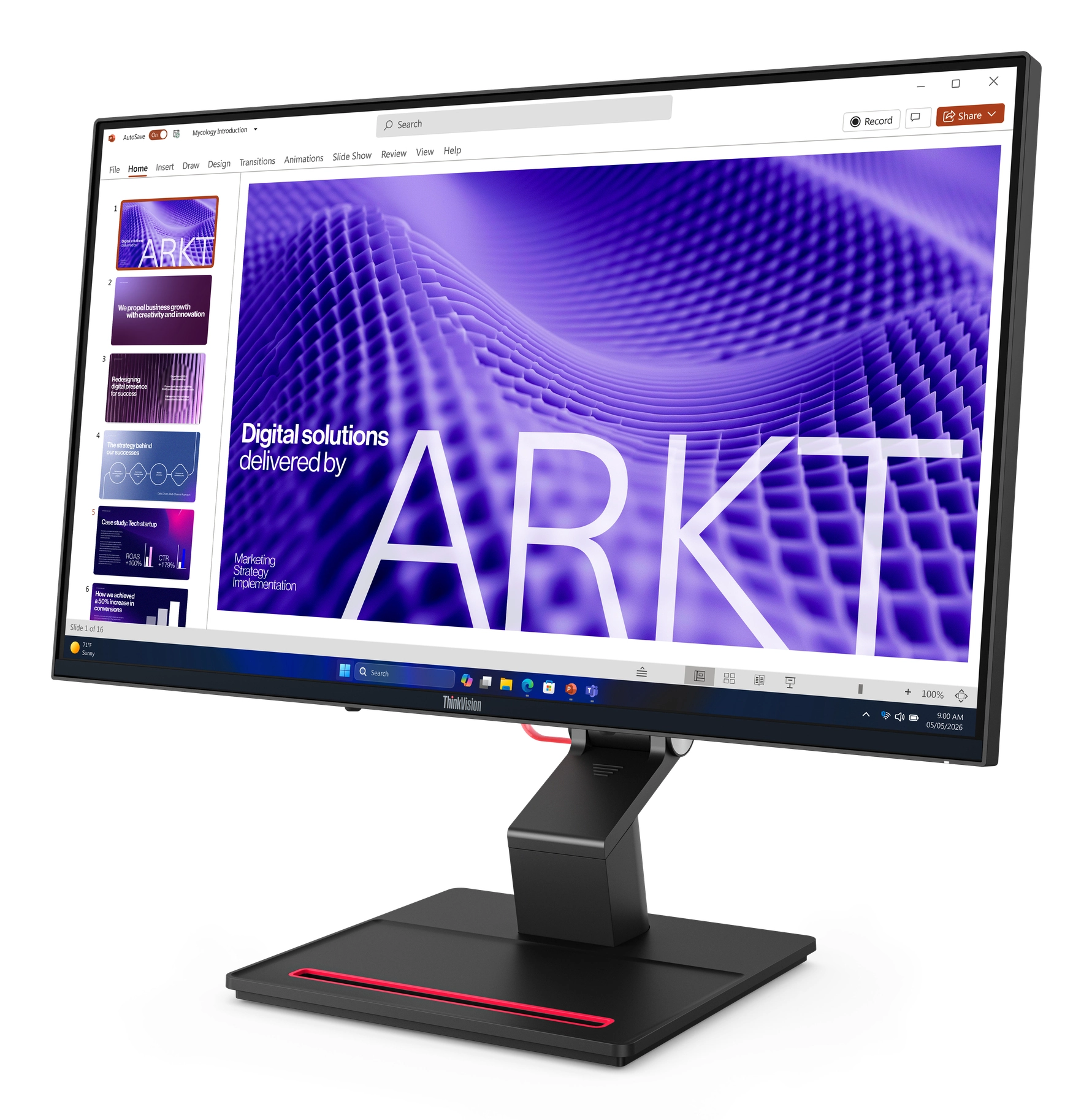 Lenovo ThinkVision T24D-4t - LED-Monitor - 61 cm (24) (23.8 sichtbar) - Touchscreen - 1920 x 1080 Full HD (1080p) @ 120 Hz - IPS - 350 cdm² - 15001 - HDR10 - 4 ms - Raven Black Bild 3