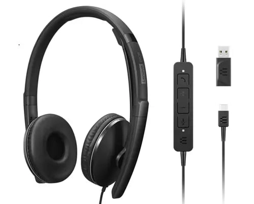 Lenovo Gen 2 - Headset - On-Ear - kabelgebunden - USB-C - Schwarz - Zoom Certified Bild 0