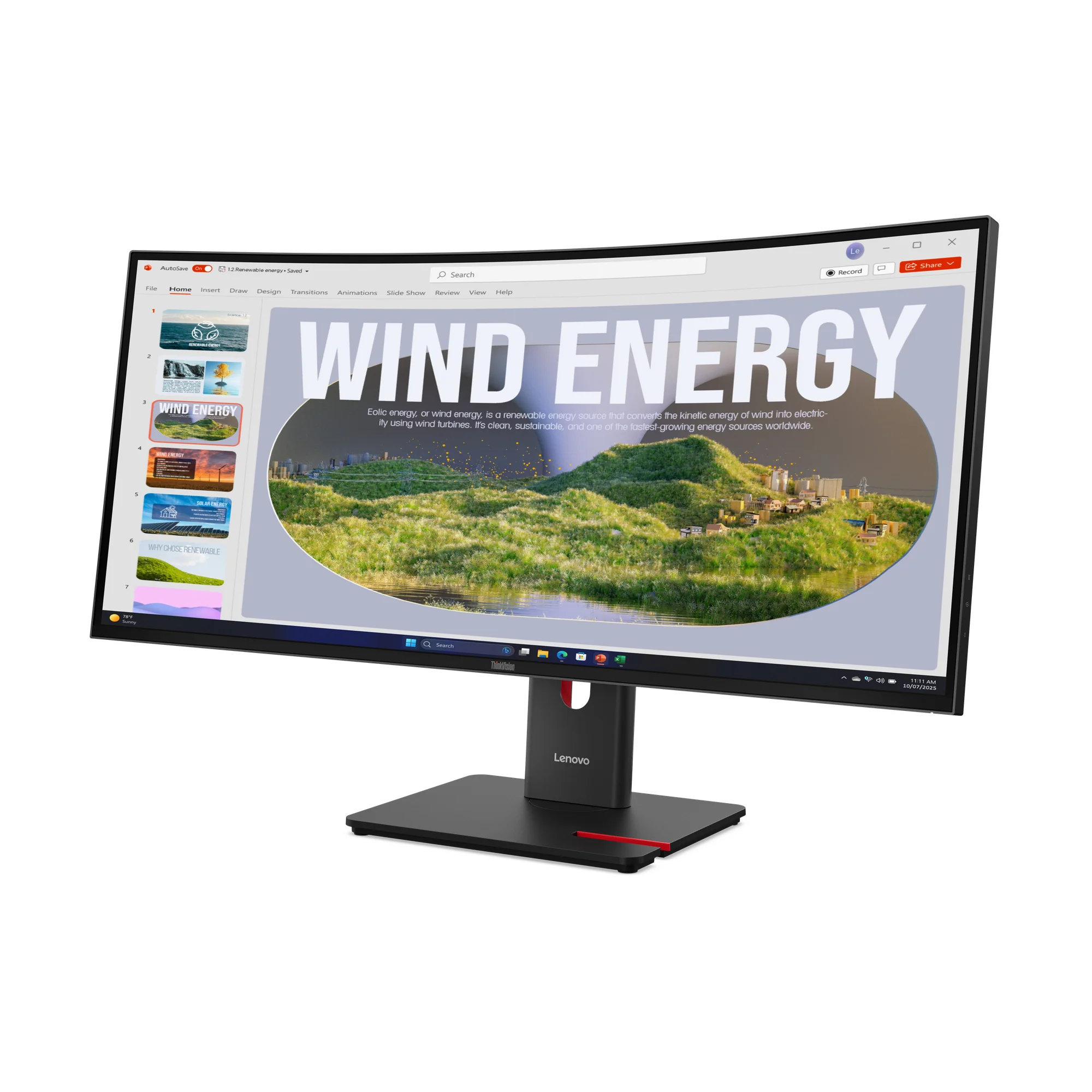 Lenovo ThinkVision T34WD-40 LED display 86,4 cm (34") 3440 x 1440 Pixel Wide Quad HD Schwarz