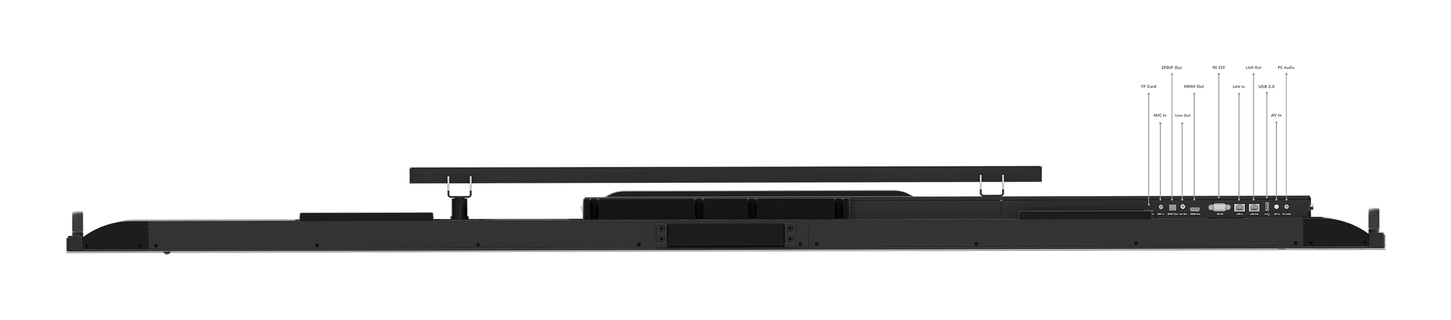 Lenovo ThinkVision T86 86" LED Display, 4K UHD (3840x2160), 8MP, 15W, flach, USB 2.0/3.2, schwarz